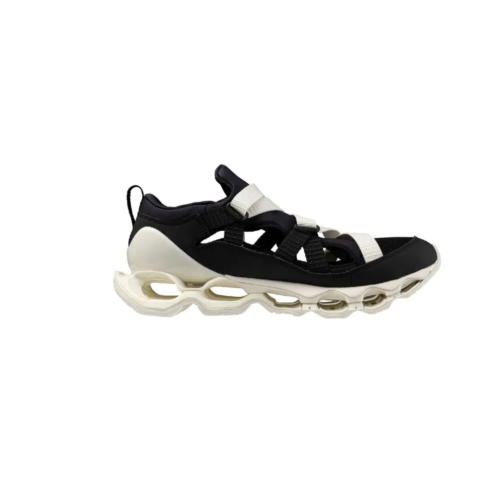 Left side view of Mizuno Wave Prophecy Strap Black Snow White