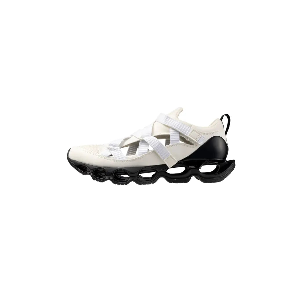 Side view of Mizuno Wave Prophecy Strap in White Black