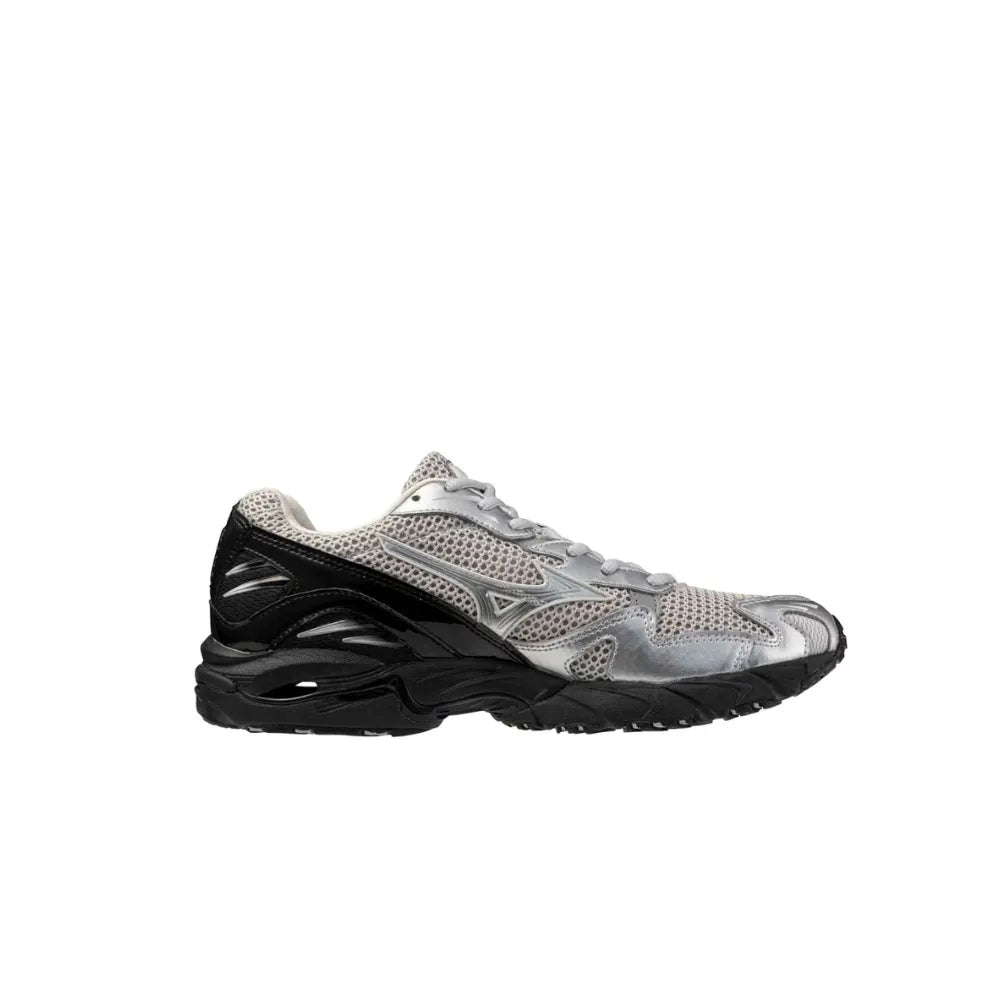 Mizuno Wave Rider 10 in Harbor Mist Silver Black side view