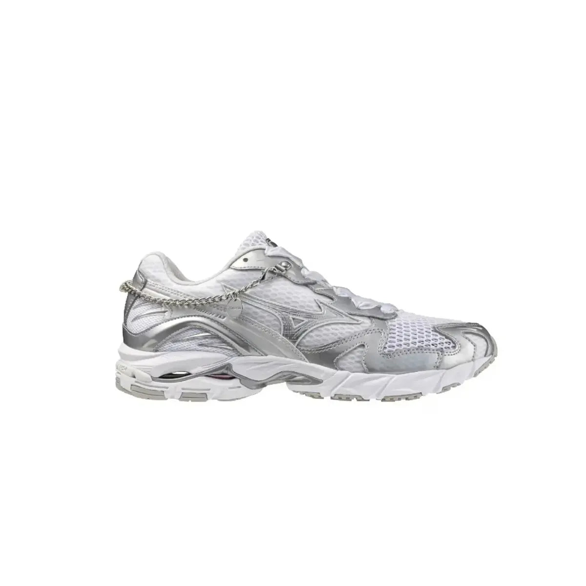 Mizuno Wave Rider 10 Jewels Pack Cloudscape Silver lateral side view