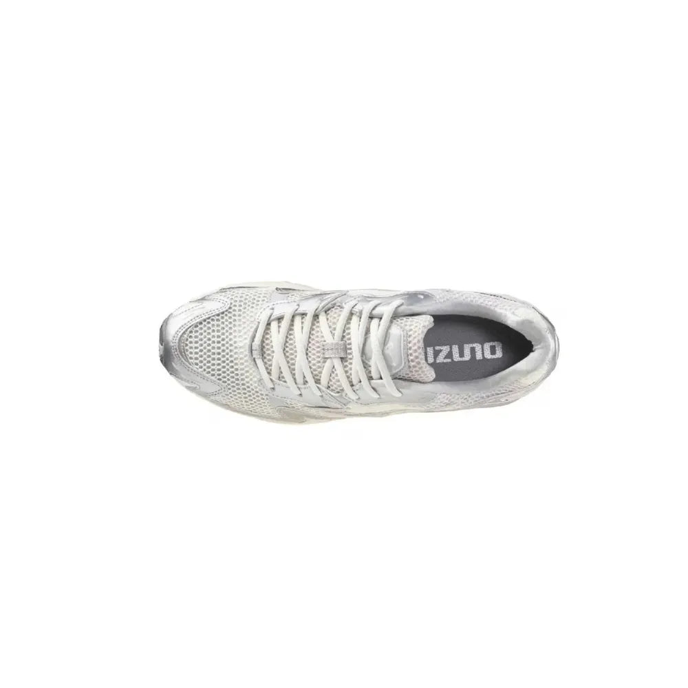 Top view of Mizuno Wave Rider 10 in Light Beige Silver