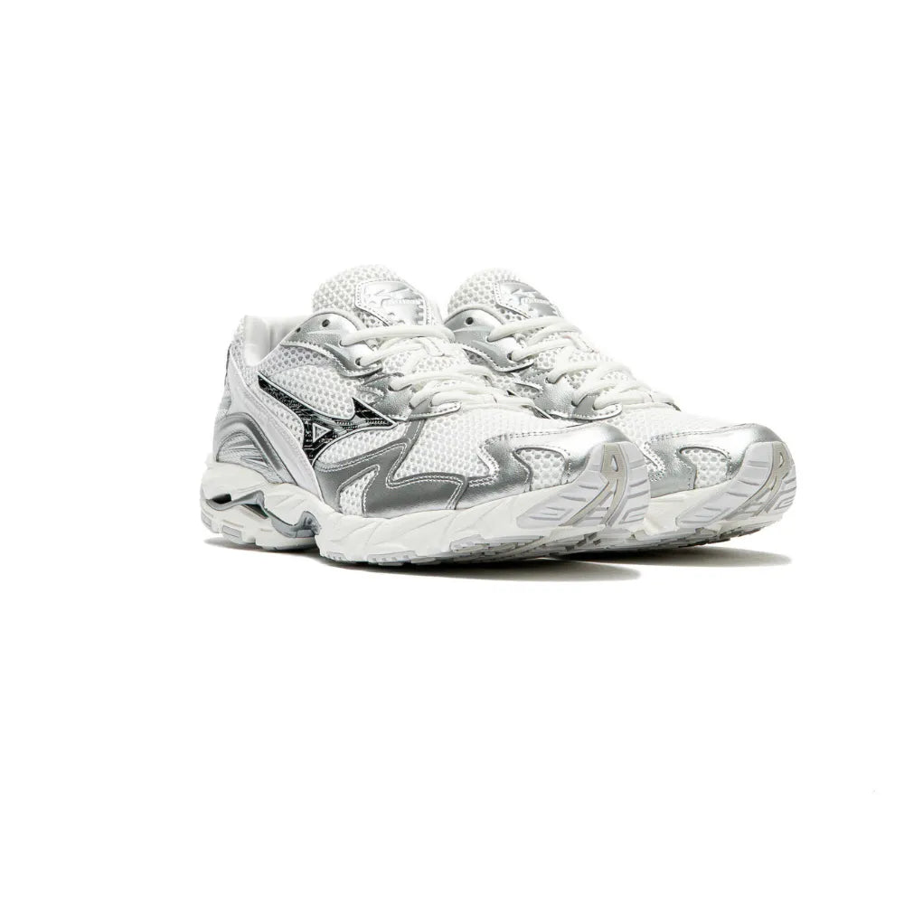 Mizuno Wave Rider 10 White Black Lilac running shoes