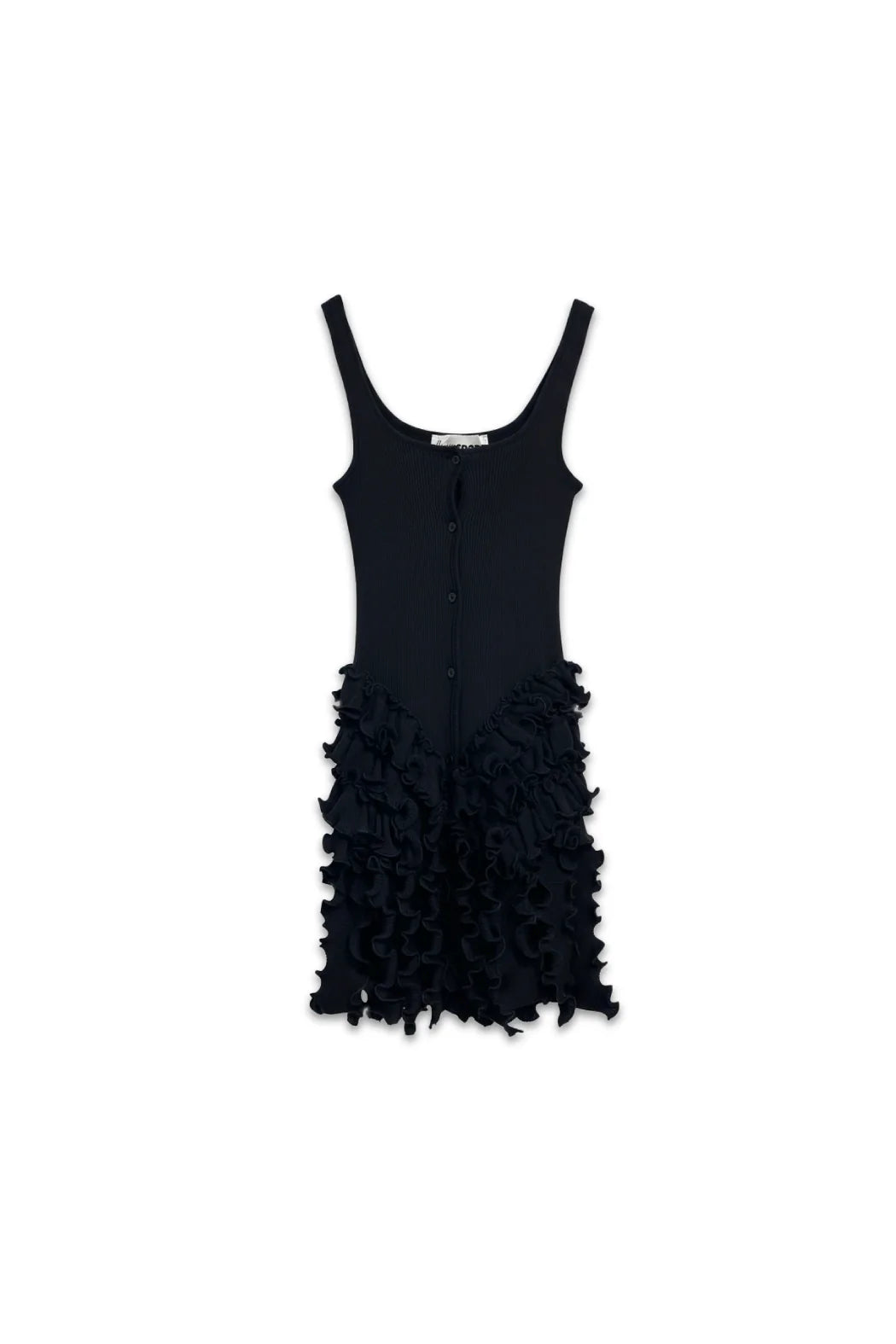 Mona Seamless Top in Black front view