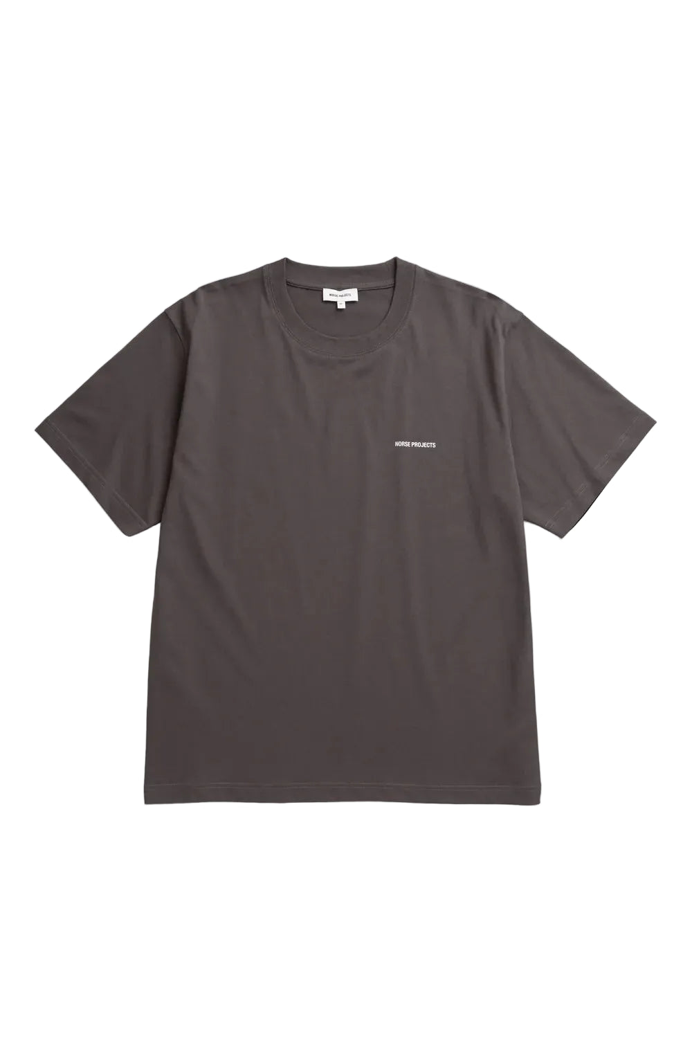 Norse Projects Dyrehaven organic logo print t-shirt shale front view
