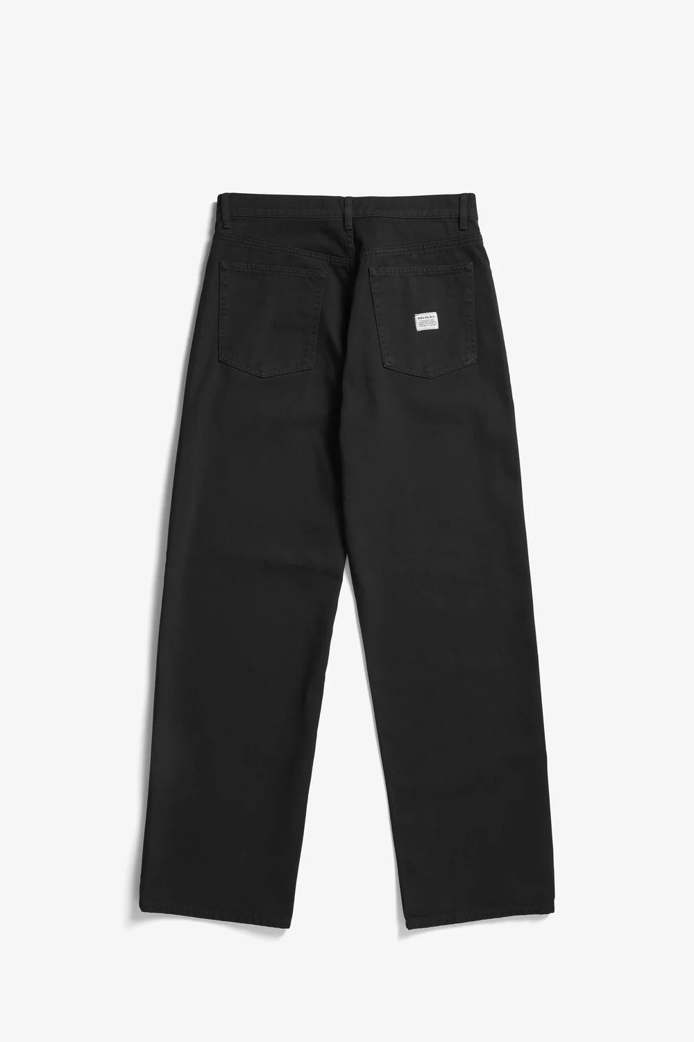 Back view Norse Projects Korshavn black twill pants relaxed fit