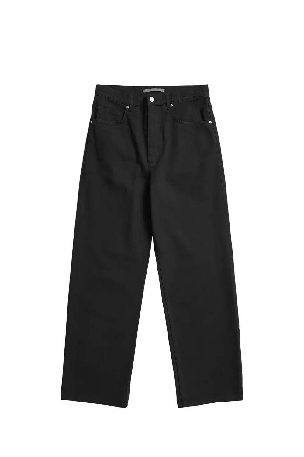 Norse Projects Korshavn relaxed 5 pocket heavy twill pants black front view