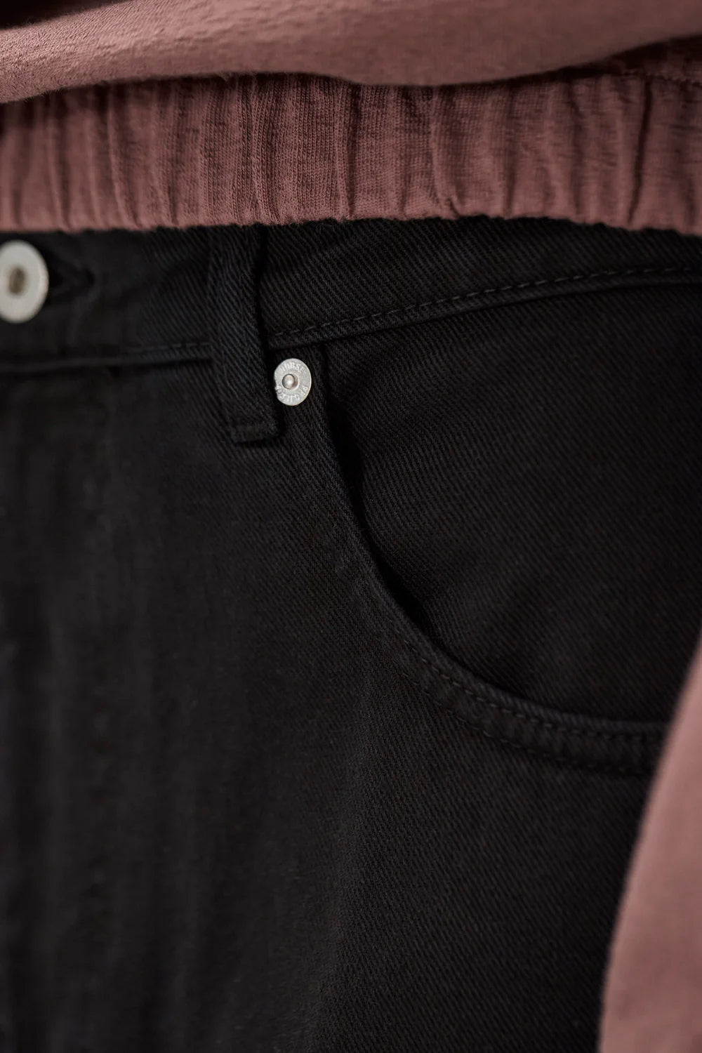 5 pocket detail Norse Projects Korshavn black twill pants