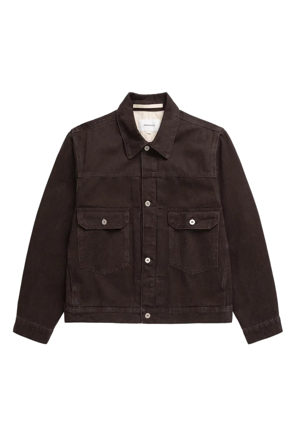 Norse Projects Storadal resist dyed twill Type II jacket shale front view