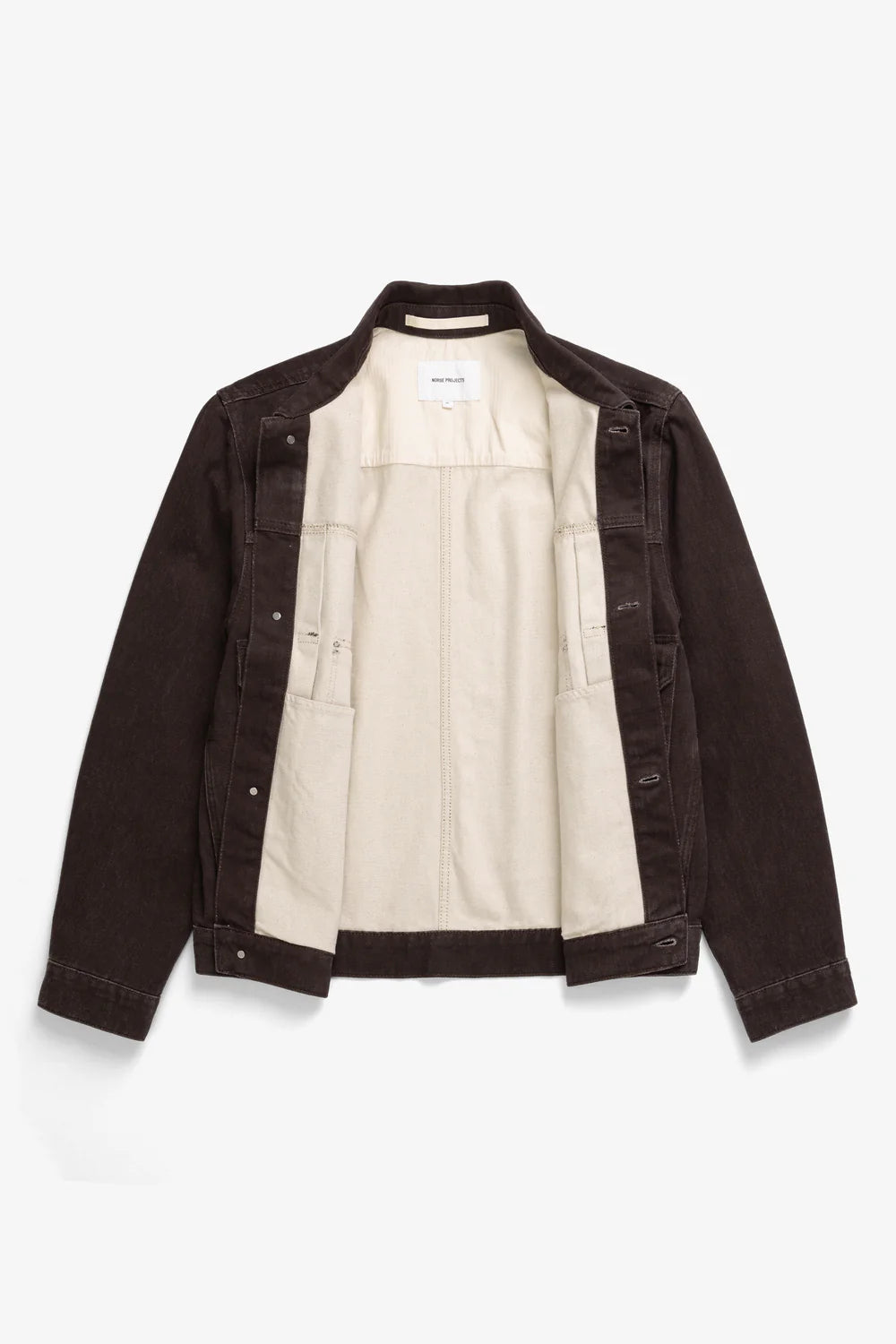 Open view Norse Projects Storadal Type II jacket shale twill construction