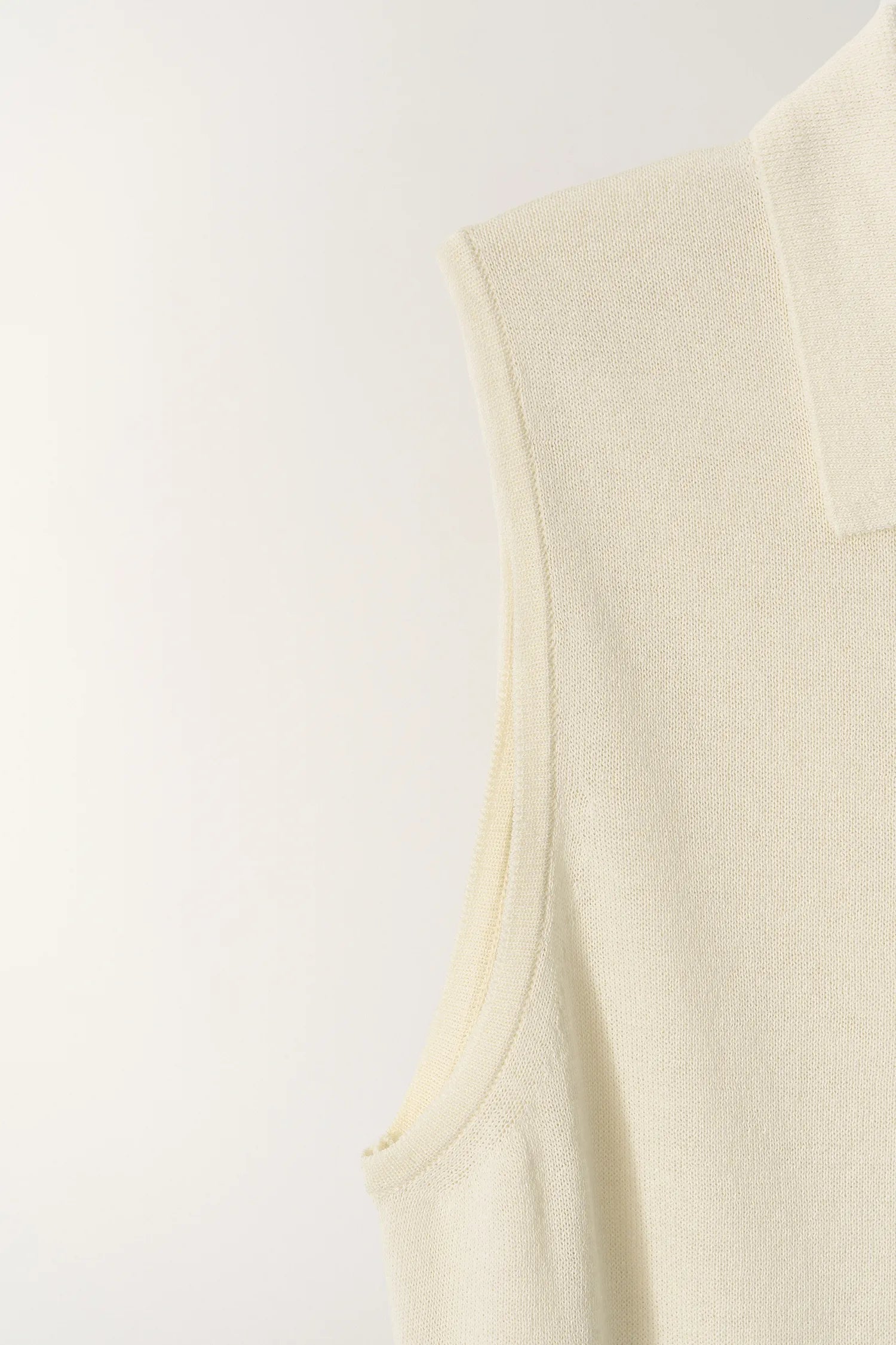 Nothing Written Lash Sleeveless Knit Top Ivory armhole detail