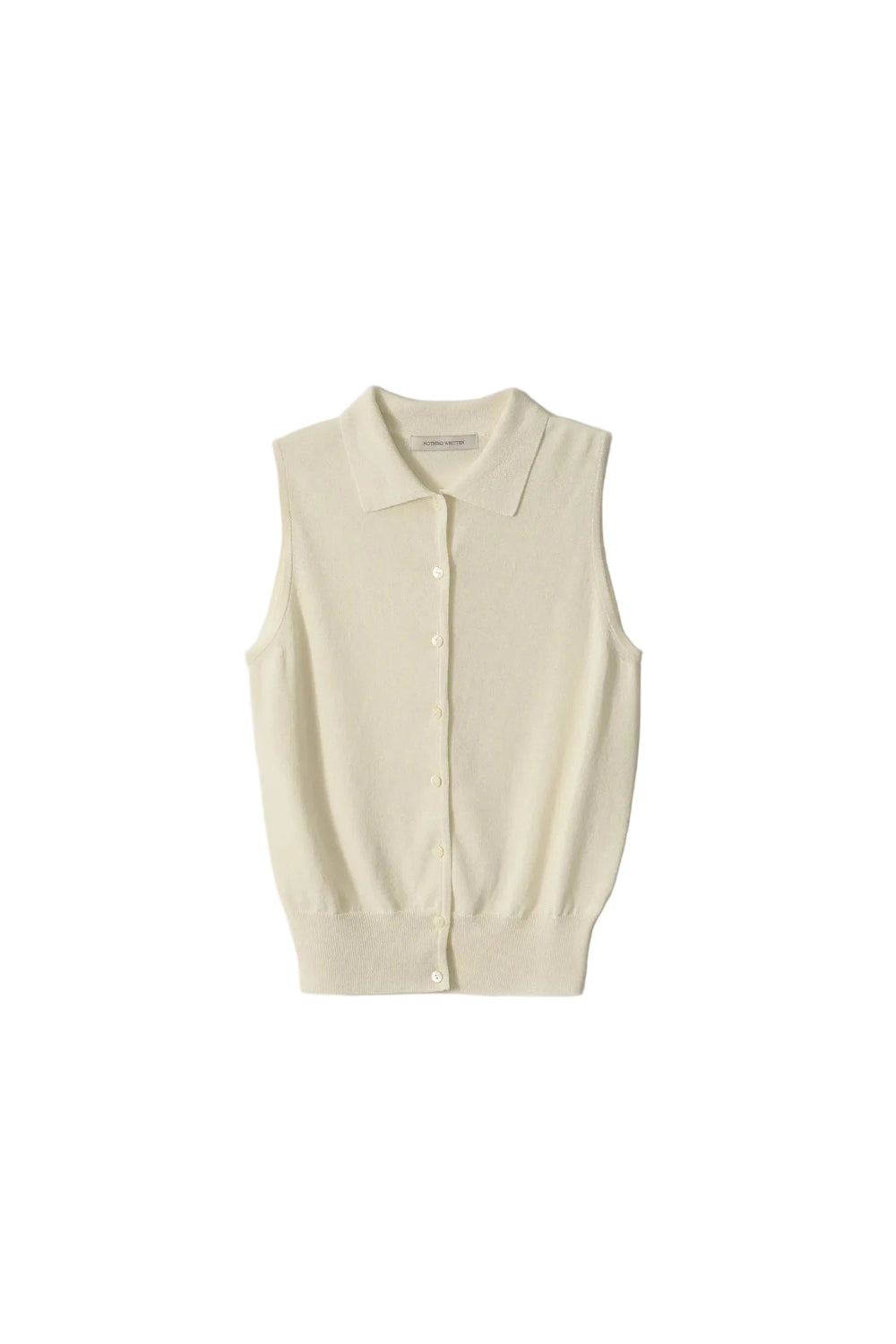 Nothing Written Lash Sleeveless Knit Top Ivory front view