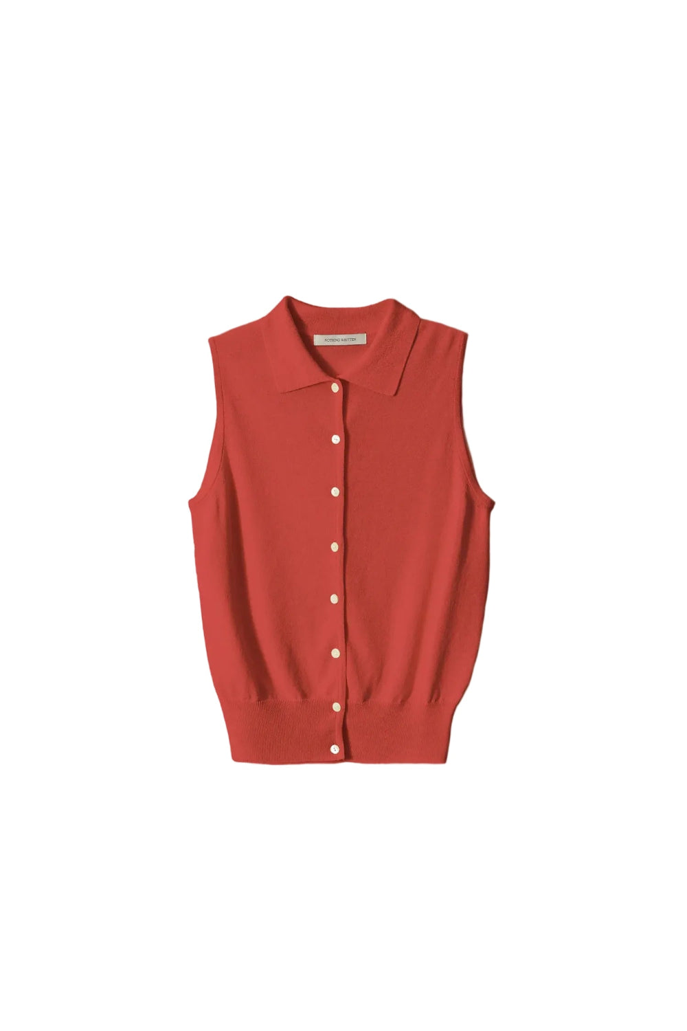 Nothing Written Lash Sleeveless Knit Top Red front view
