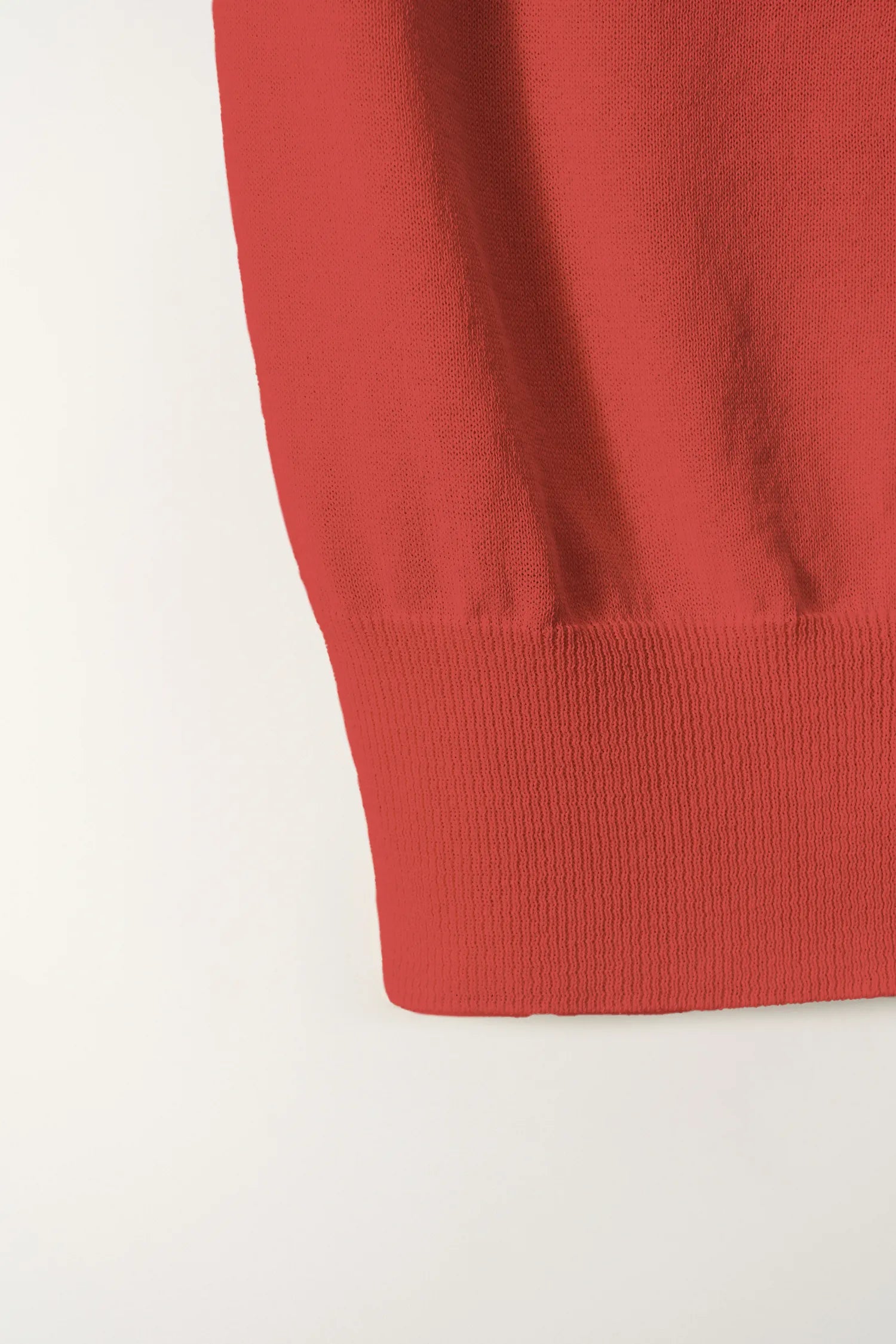 Nothing Written Lash Sleeveless Knit Top Red hem knit detail