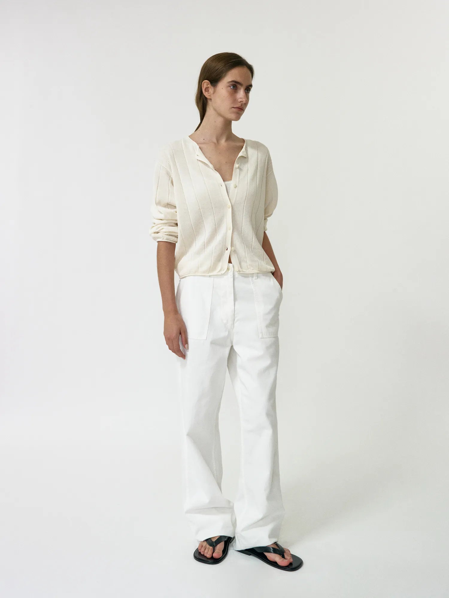 Alternative styling of NOTHING WRITTEN Nave Paper Knit Cardigan