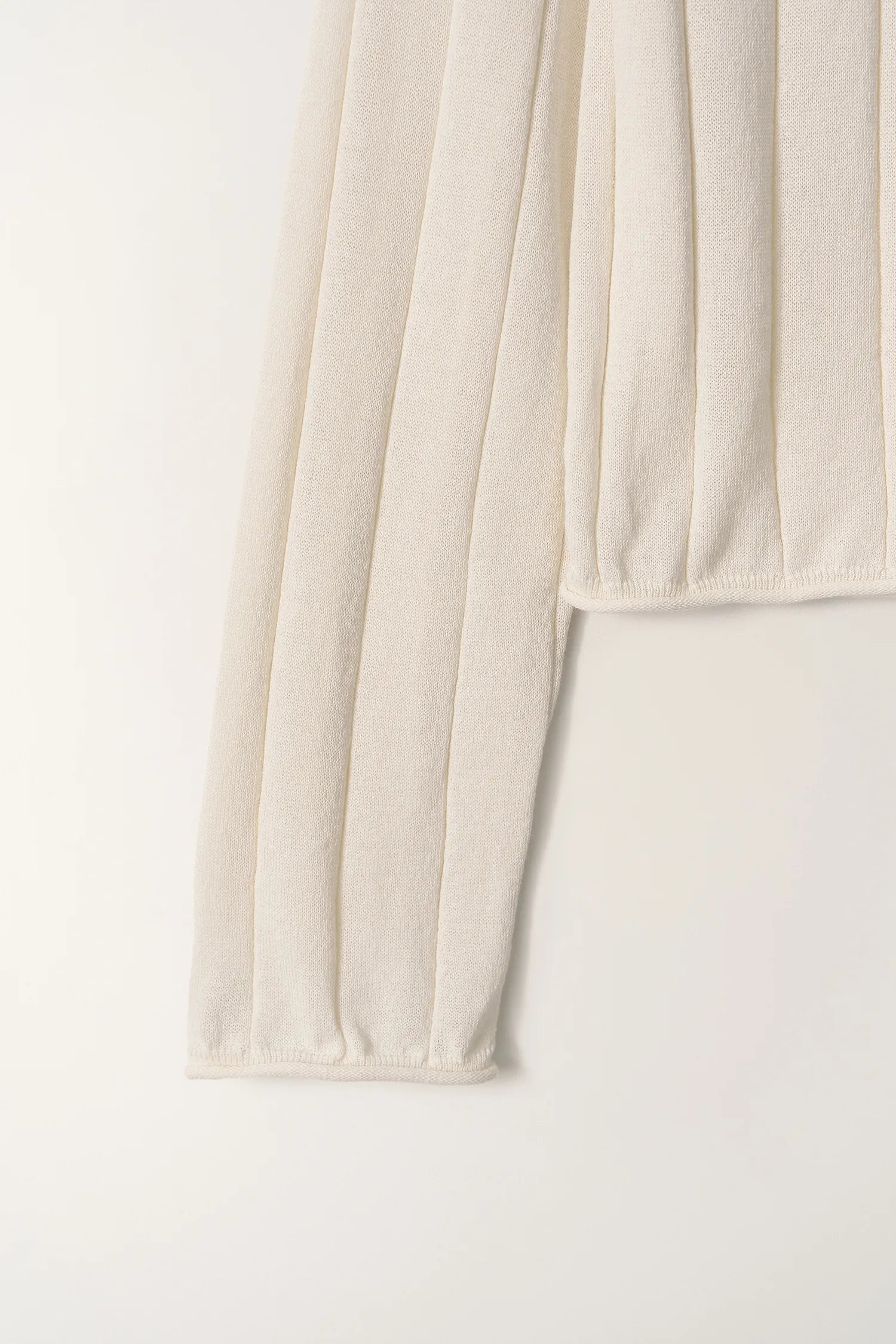 Nothing Written Nave Paper Knit Cardigan Ivory sleeve detail
