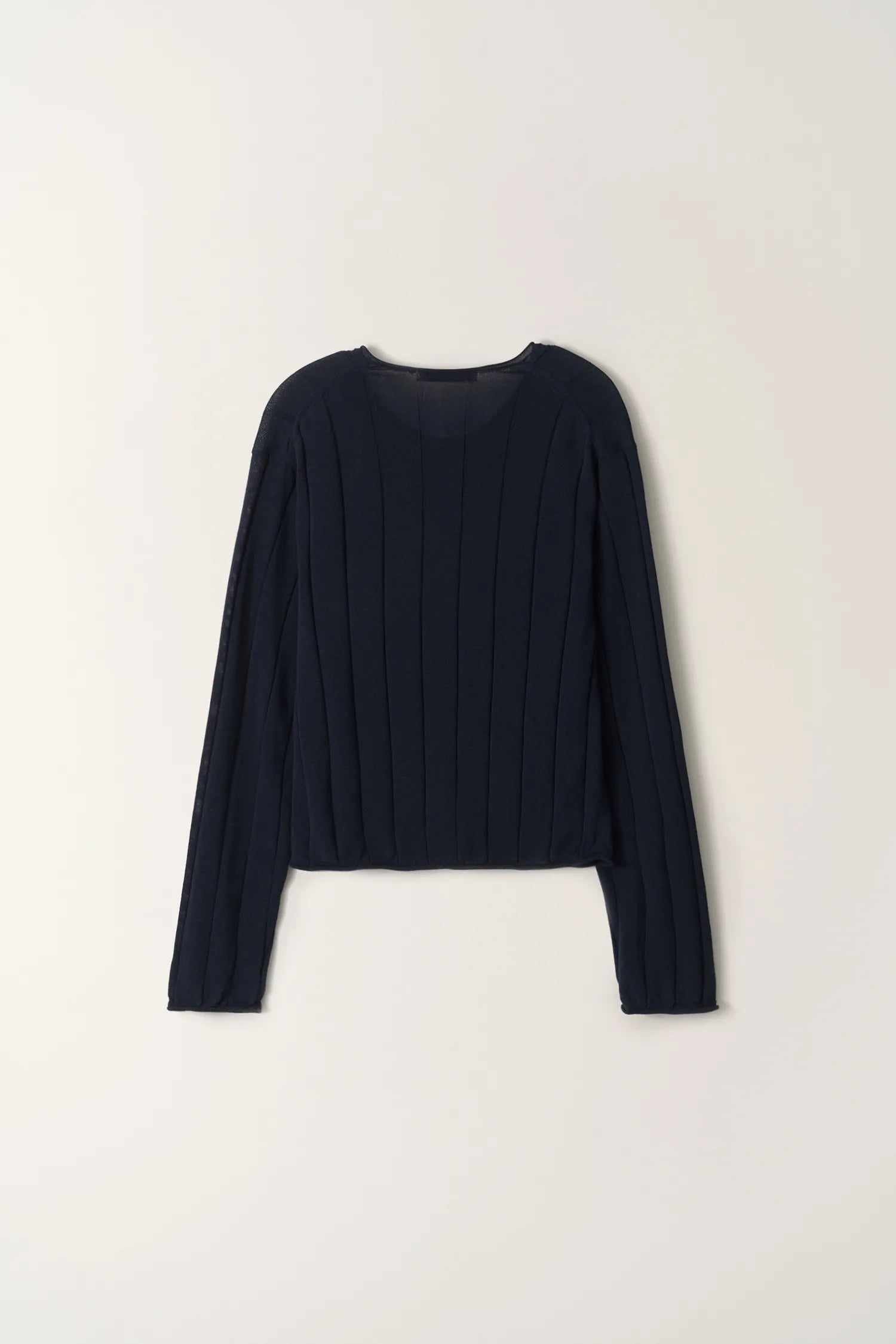 Nothing Written Nave Paper Knit Cardigan Navy back view