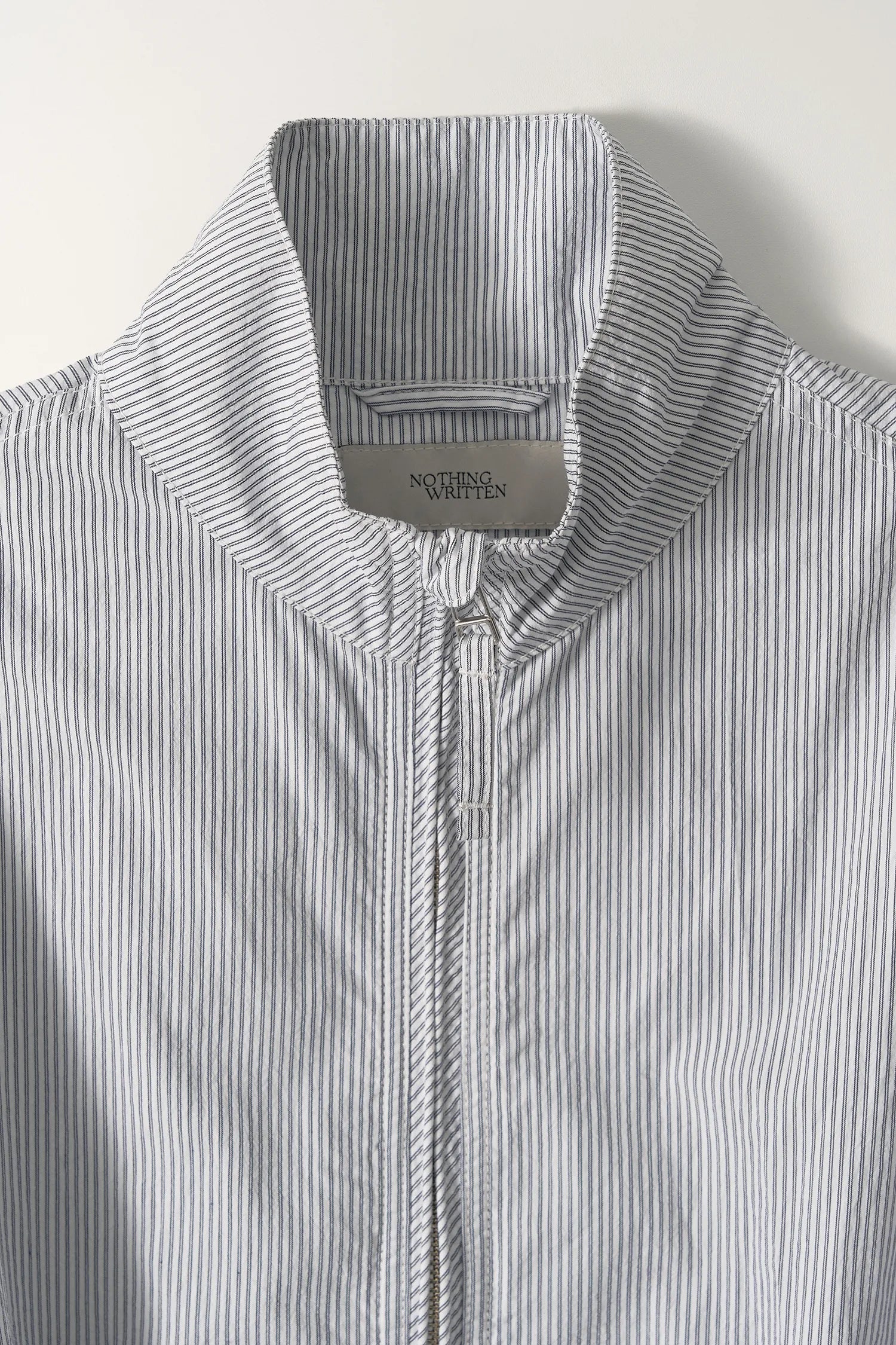 Nothing Written Panny Harrington Jacket Stripe collar zip detail