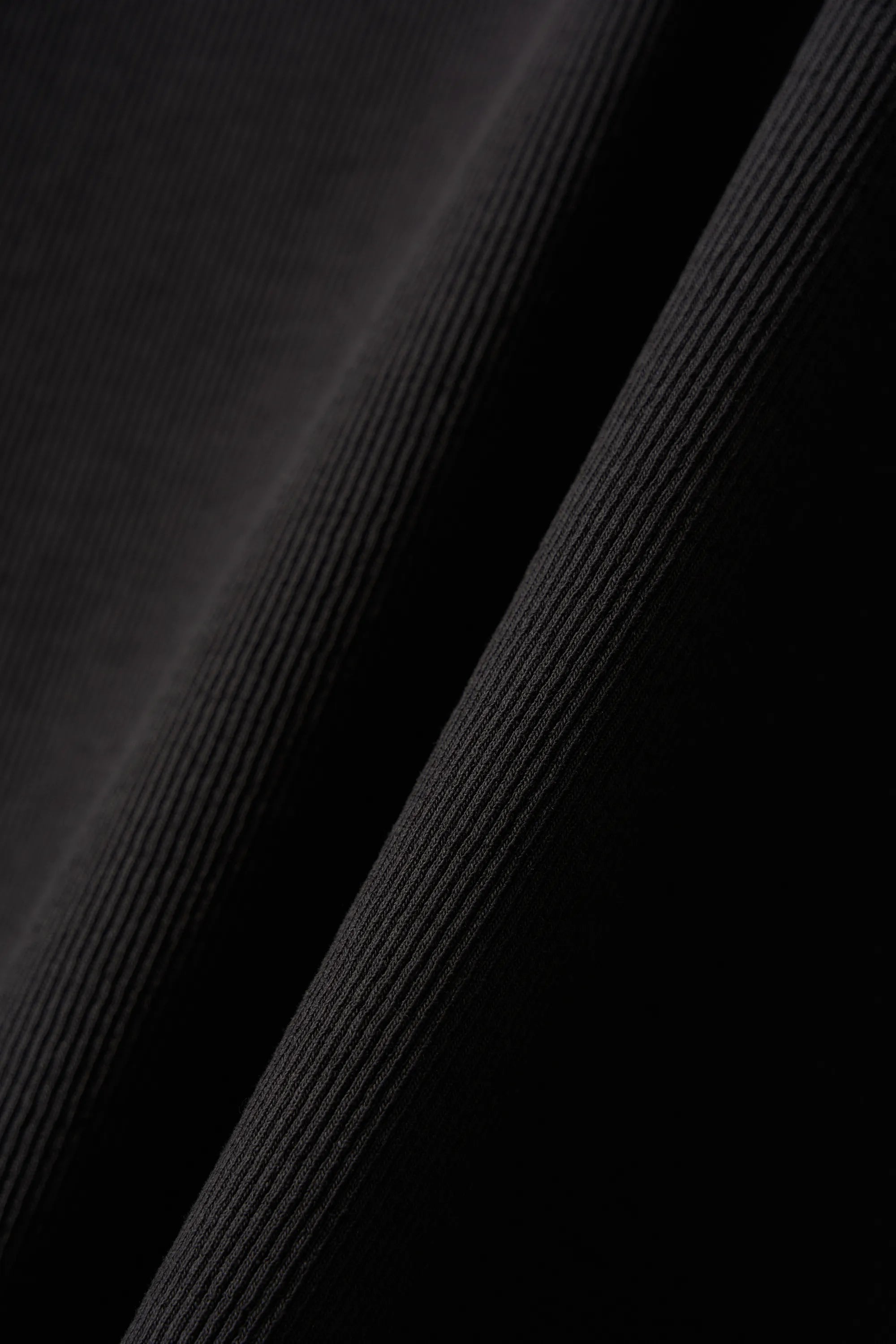 Nothing Written Tina Henley Neck Sleeveless Washed Black rib cotton fabric detail