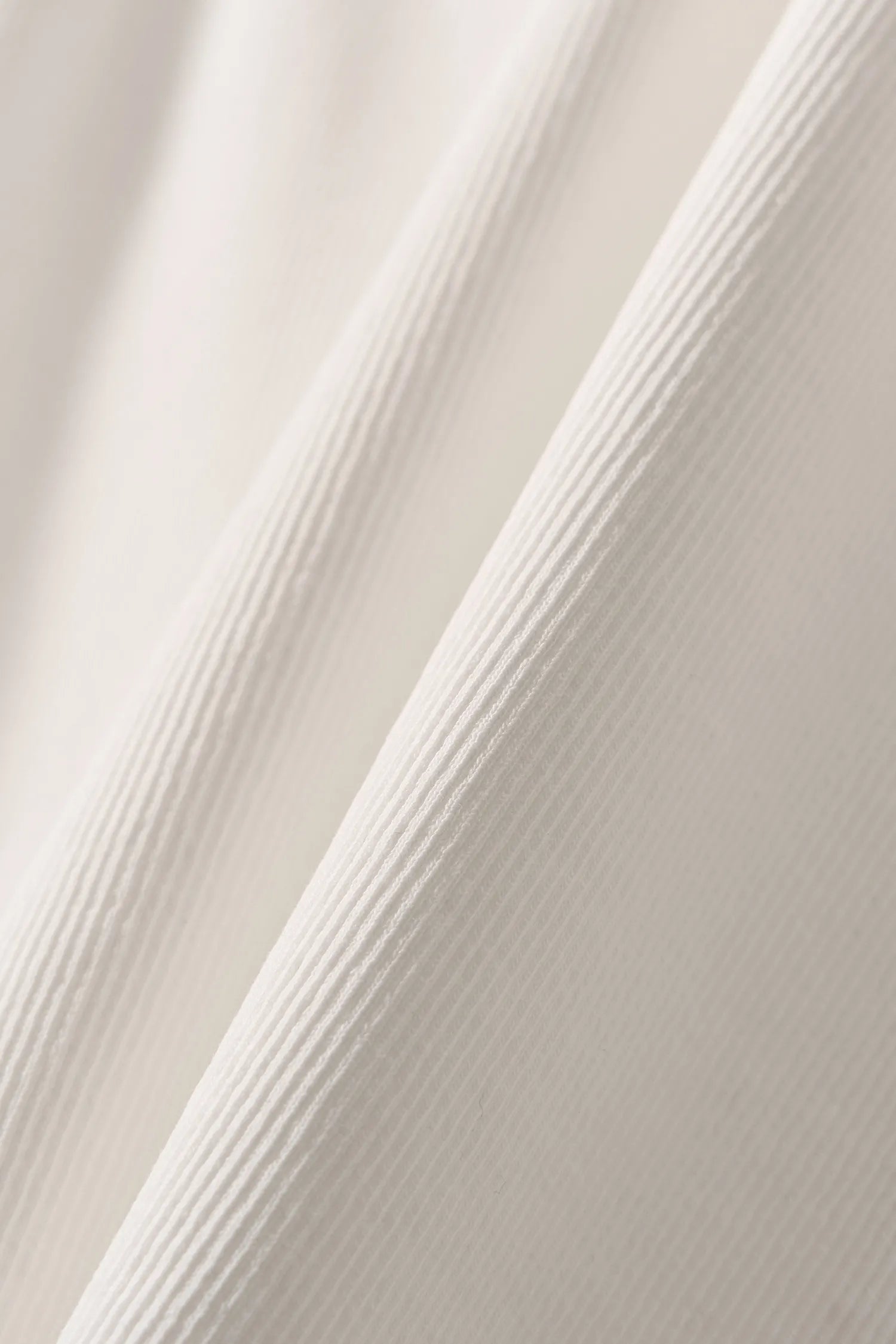 Nothing Written Tina Henley Neck Sleeveless Washed White rib cotton fabric detail