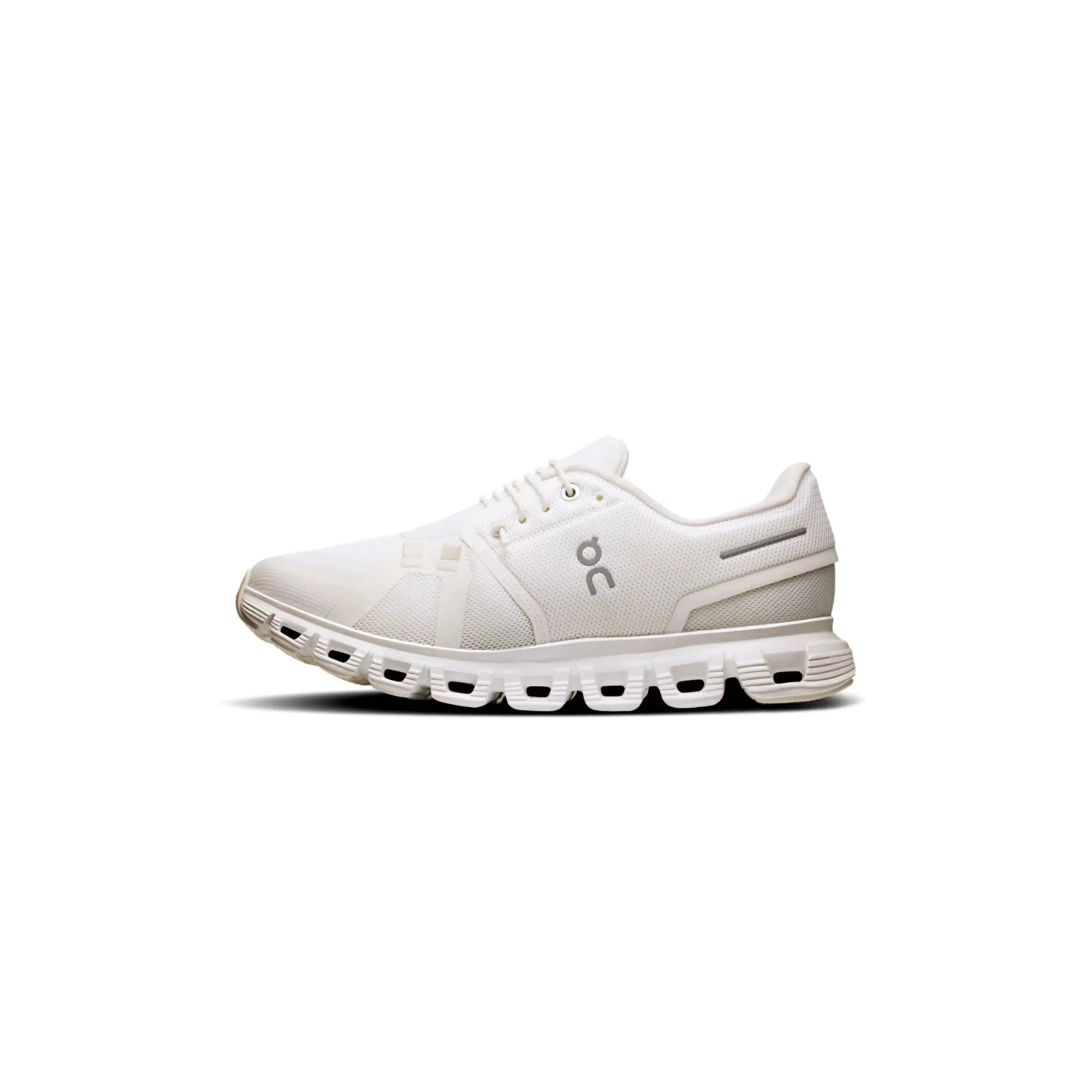 On Cloud 6 White White lateral side view