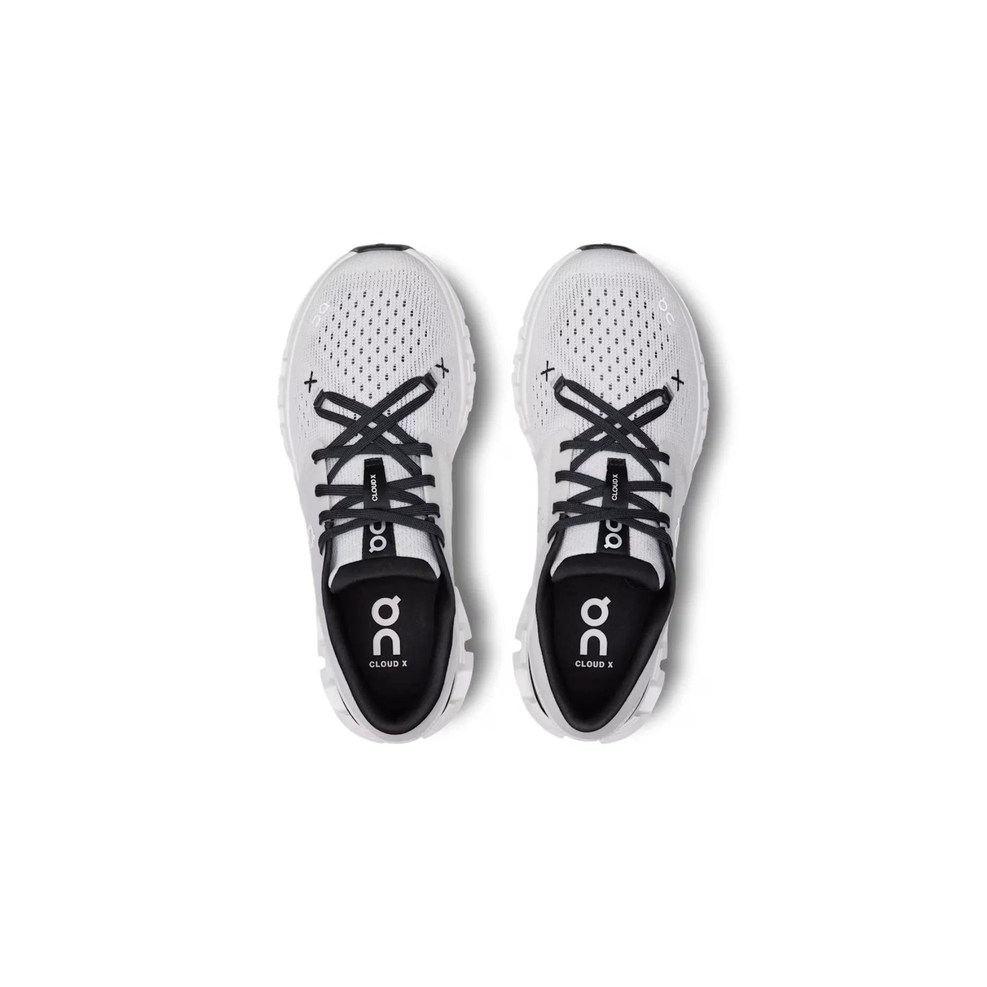 On Women's Cloud X4 Ivory Black top view