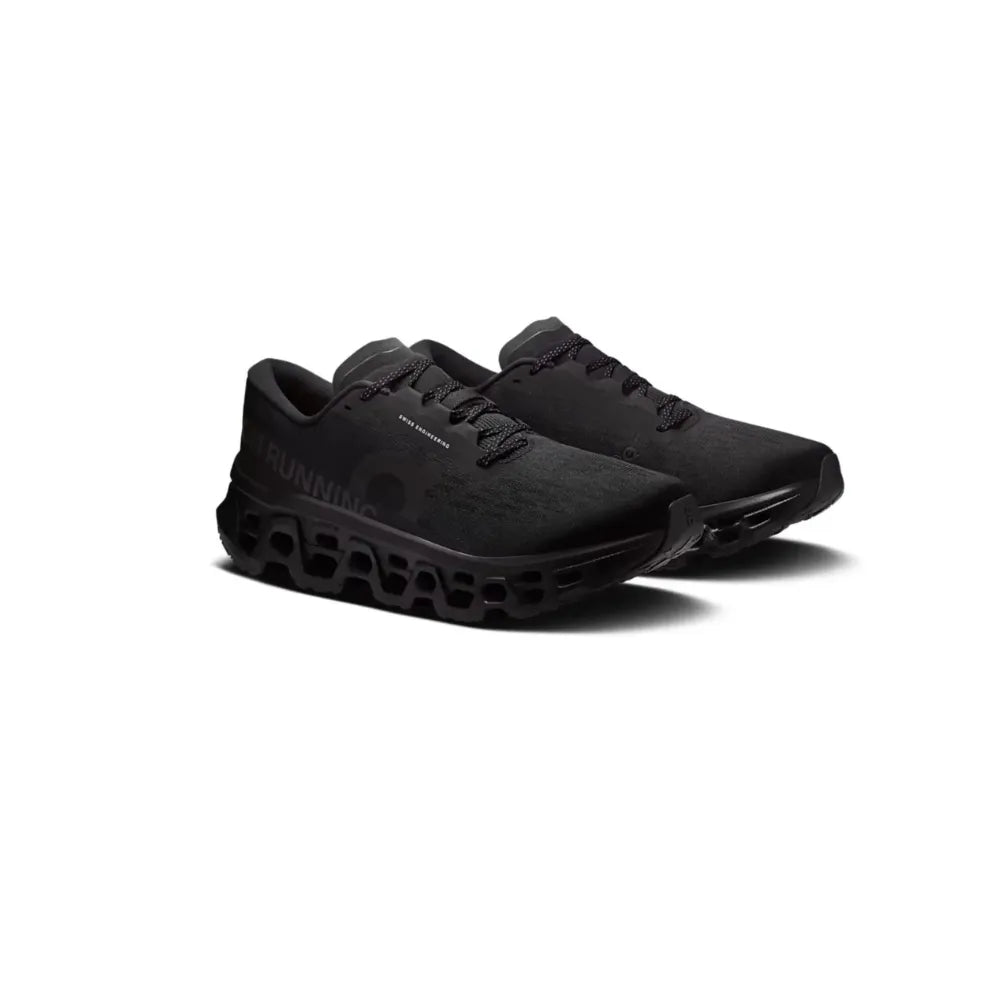 On Men's Cloudmonster 3 Black Black pair view