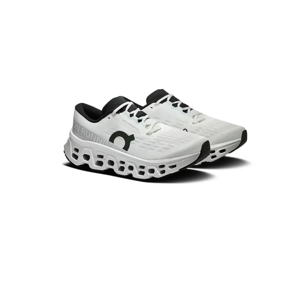 On Cloudmonster 3 White White pair view