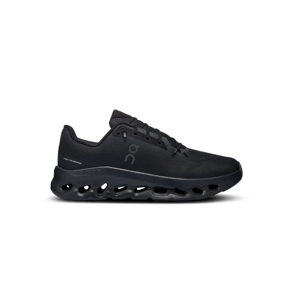 Left side view of On Cloudtilt Men's Eclipse Black