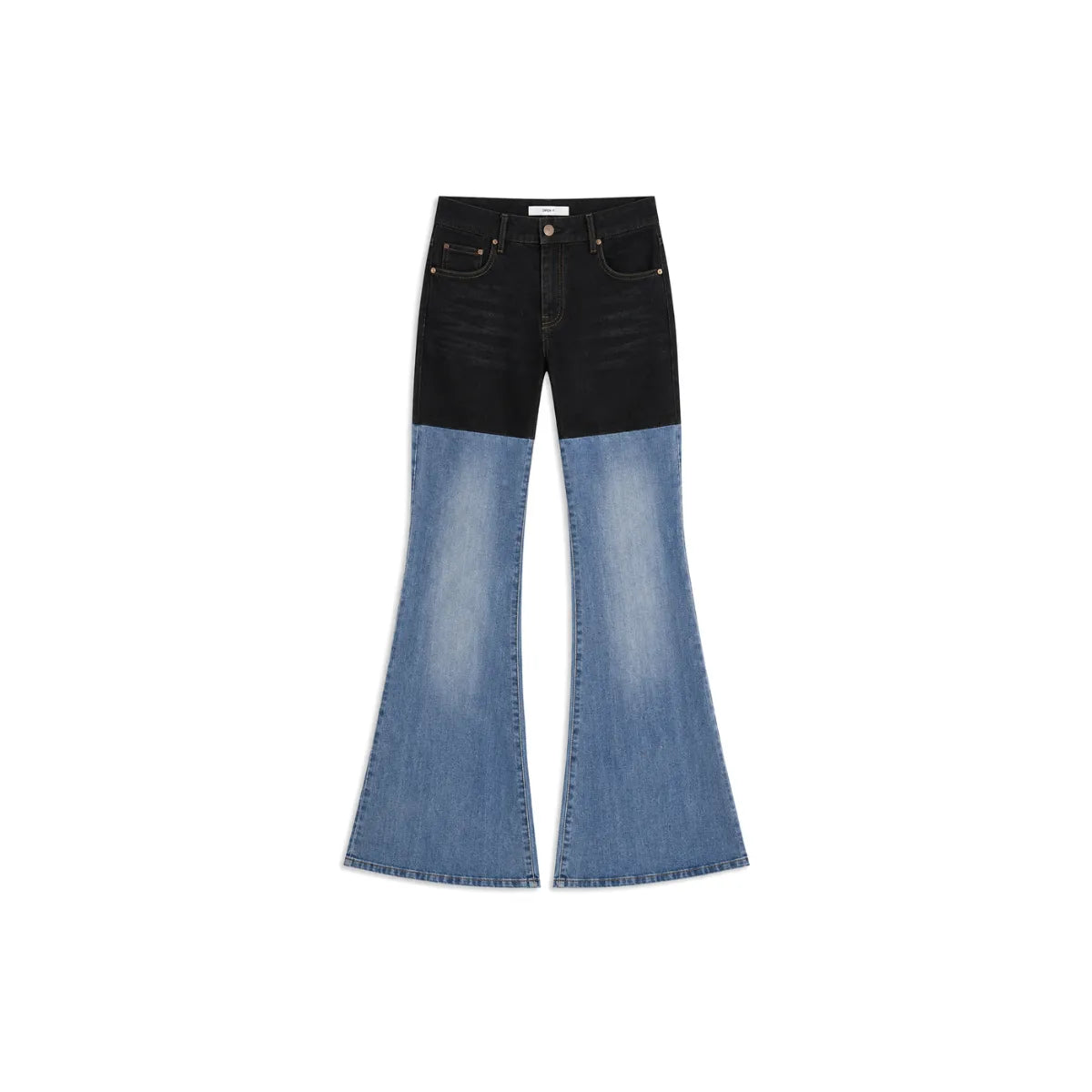 OPEN YY Color Block Bootcut Jeans in Blue