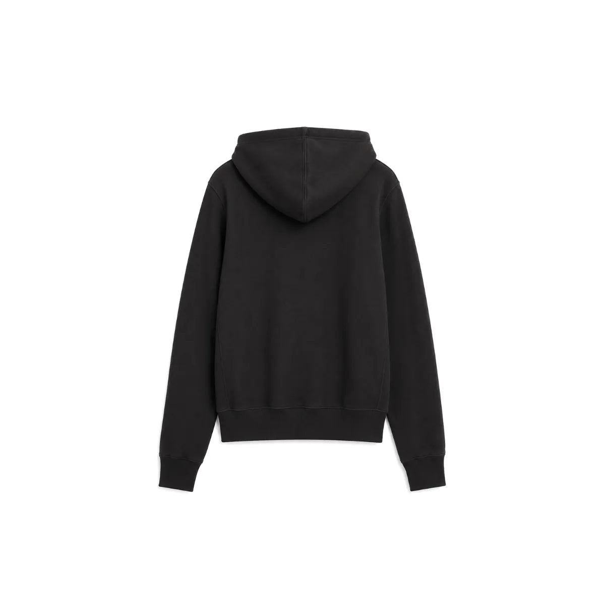 Back view of OPEN YY Knitted I Love YY Fit Hoodie in Black