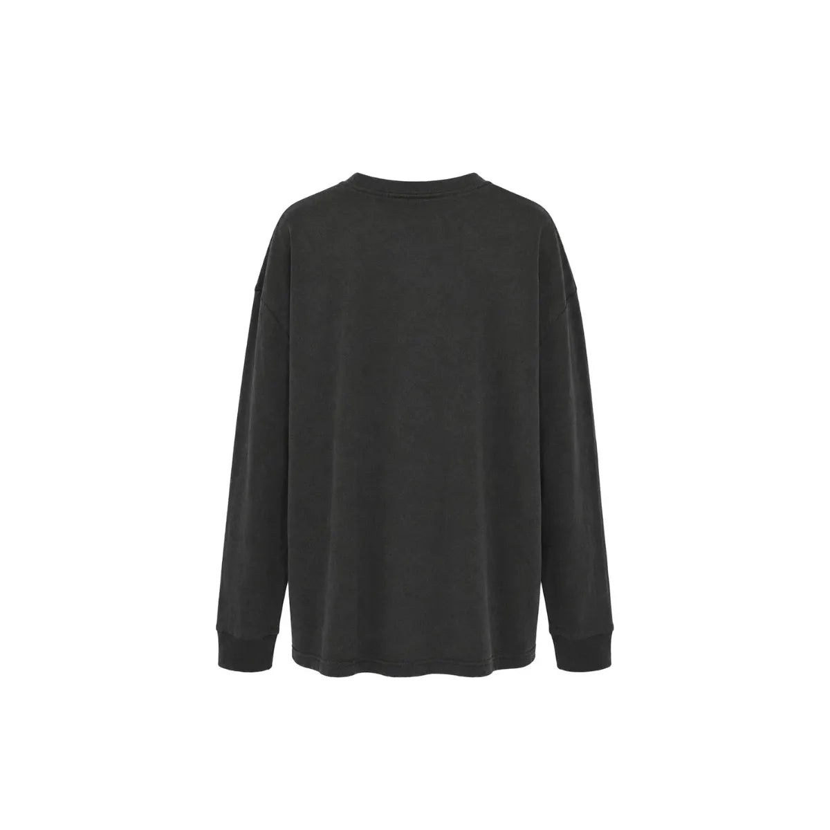 Back view of OPEN YY Knitted Pet Club Rocker Long Sleeve in Black