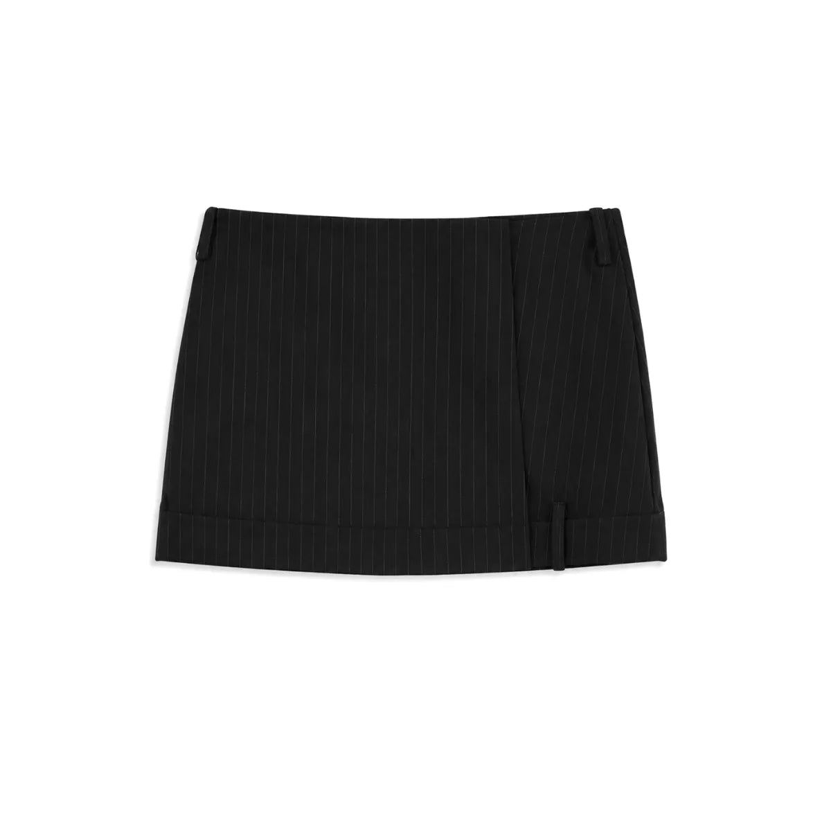 OPEN YY Tailored Trouser Mini Skirt in Black