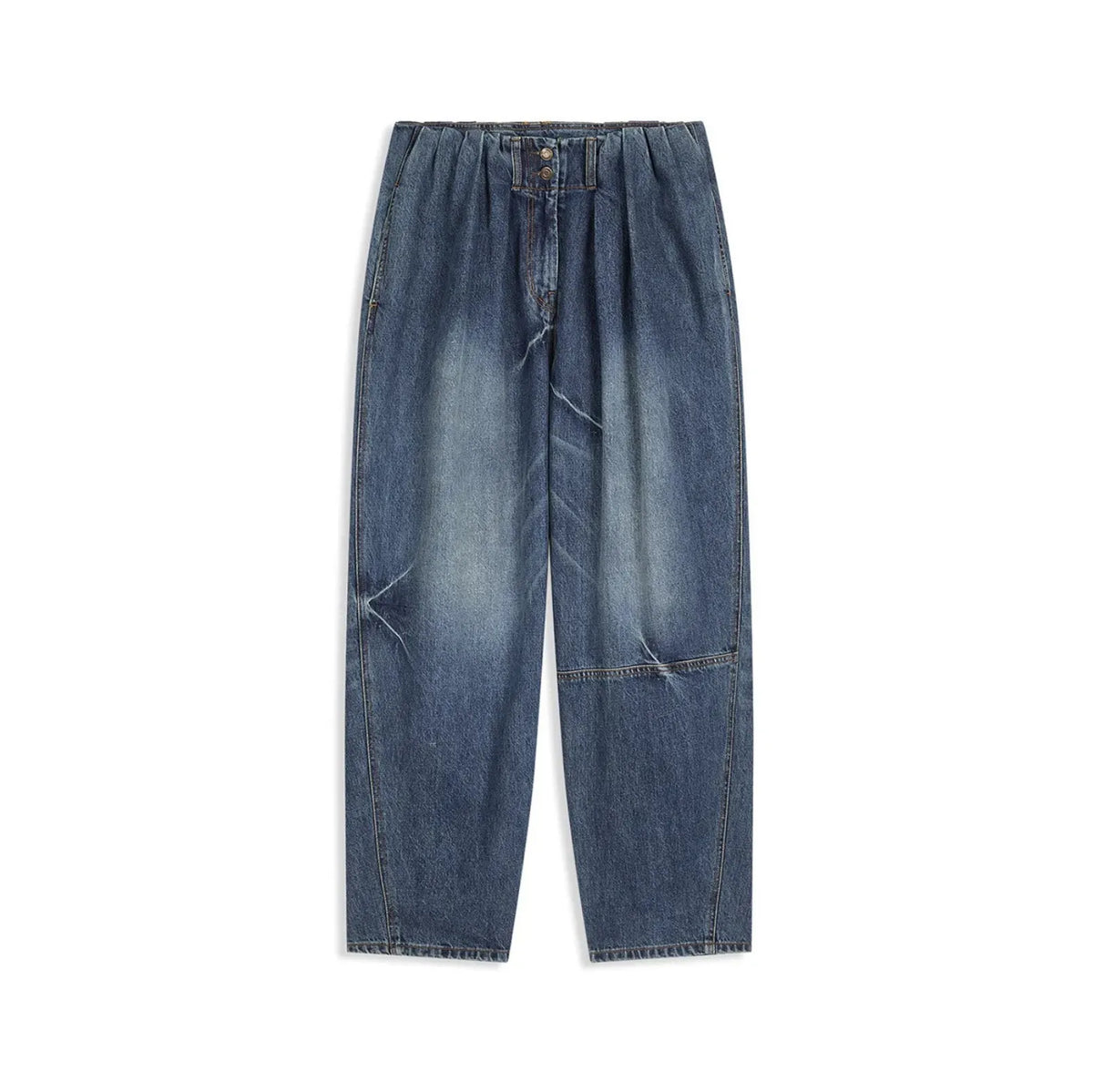 OPENYY Full Gathered Jeans in Blue