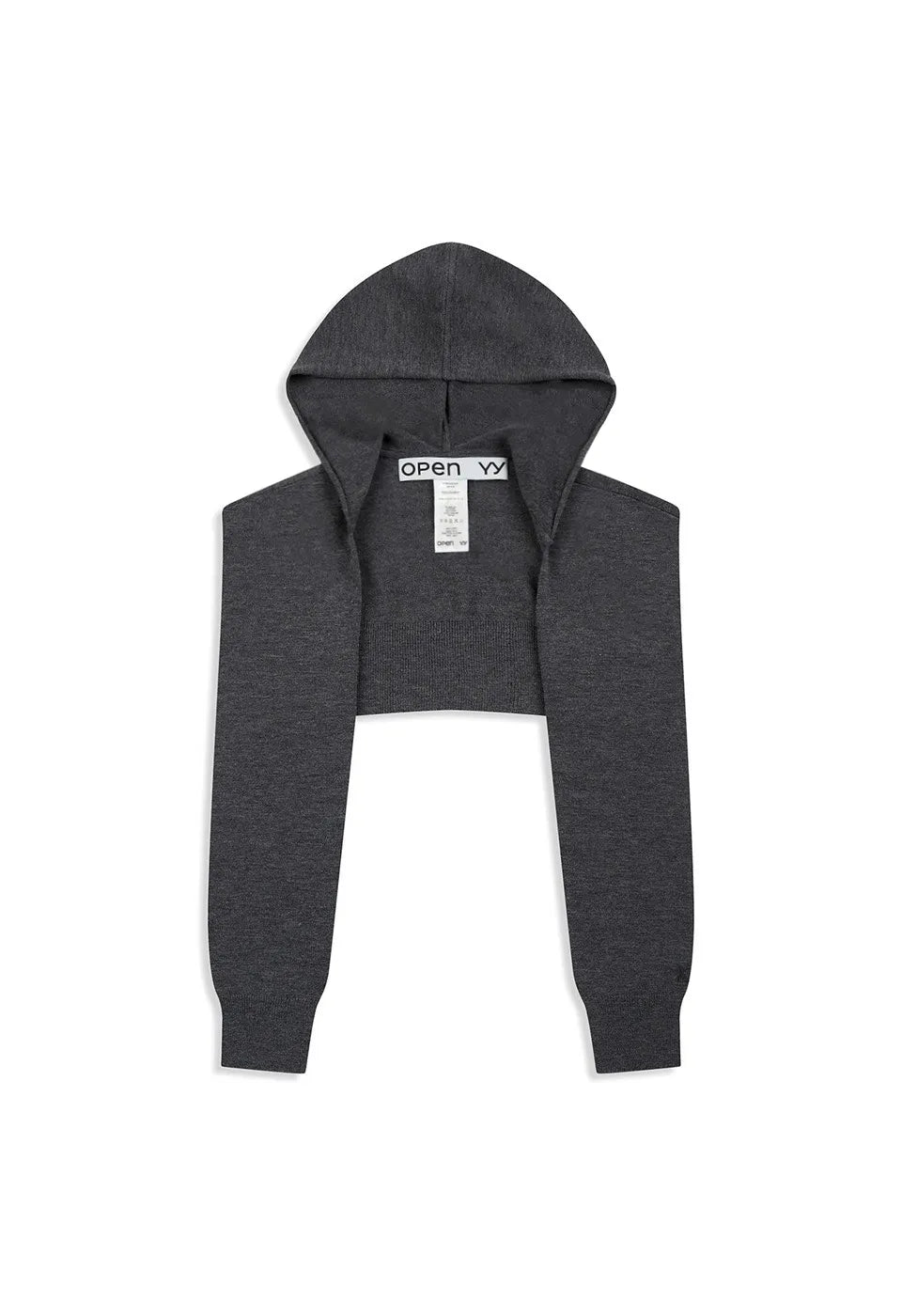 OPENYY Knitted Hoodie Sleeve Layer in Grey