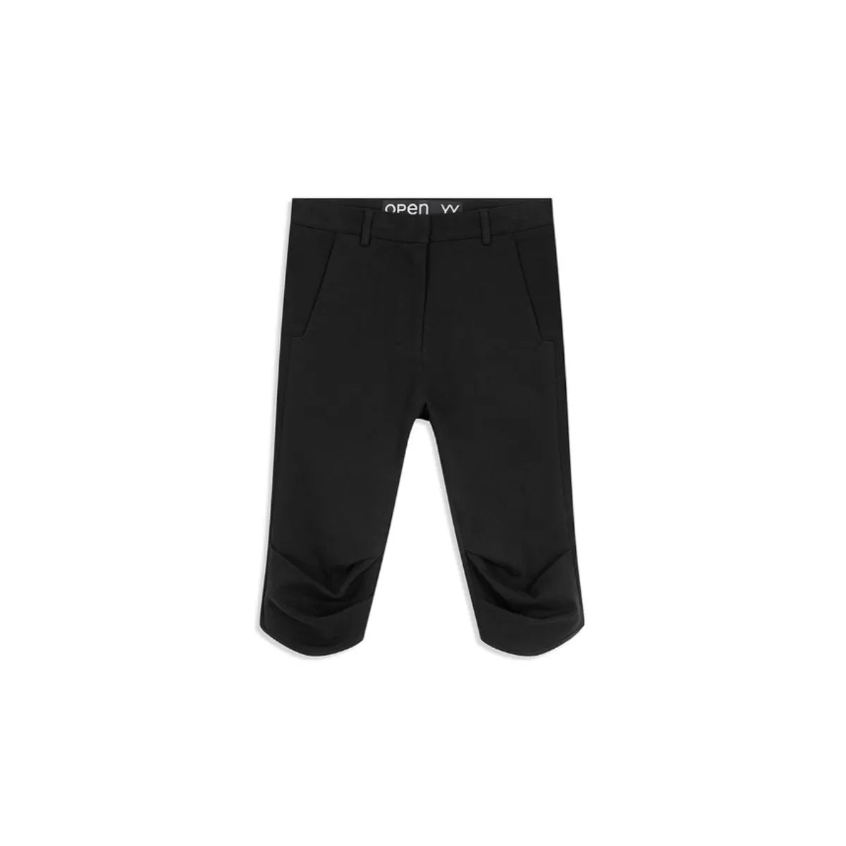 OPENYY Round Cut Capri Shorts in Black
