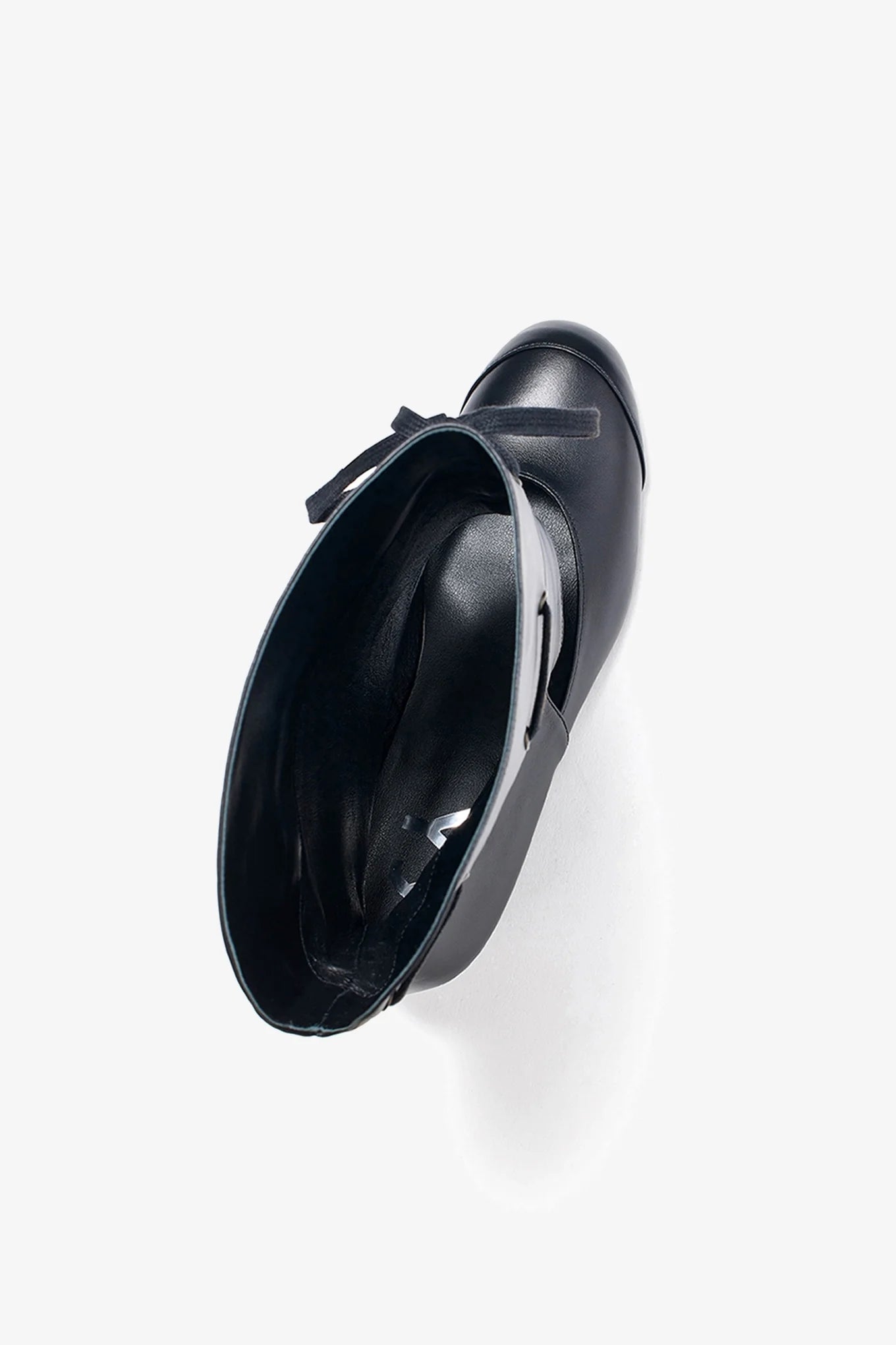 Sole of OPENYY Slouchy Cut Out Heels in Black