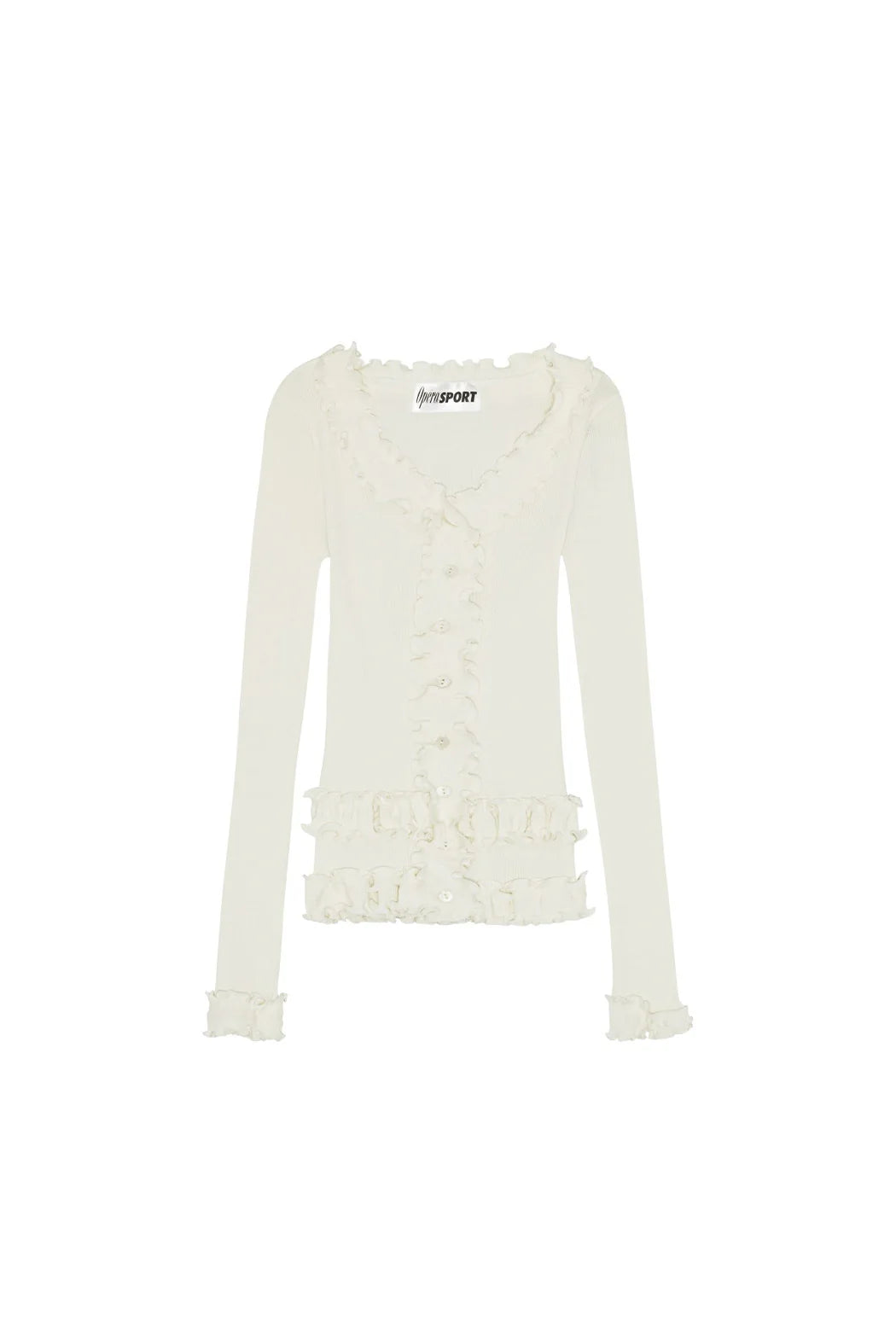 OperaSPORT Caroline Seamless Cardigan White front view