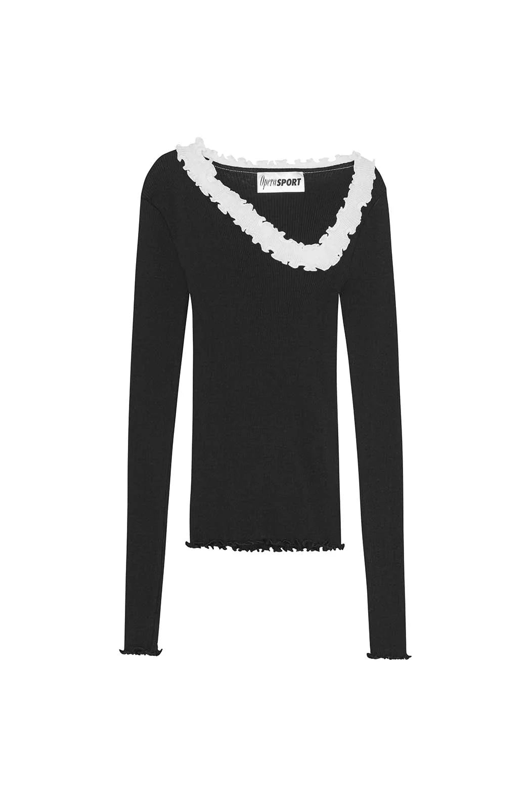 OperaSPORT Evita Seamless Top Black front view