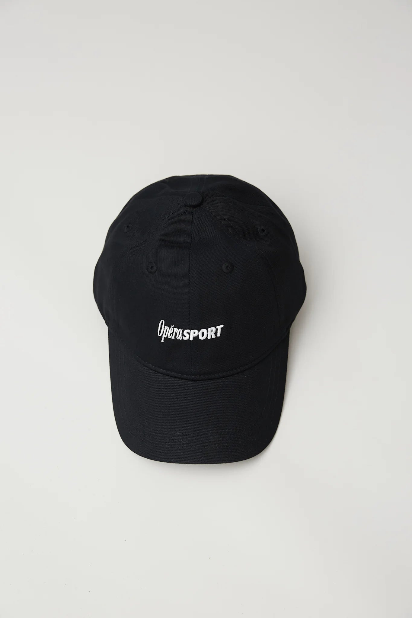 OperaSPORT Rene Unisex Cap Black embroidered logo detail