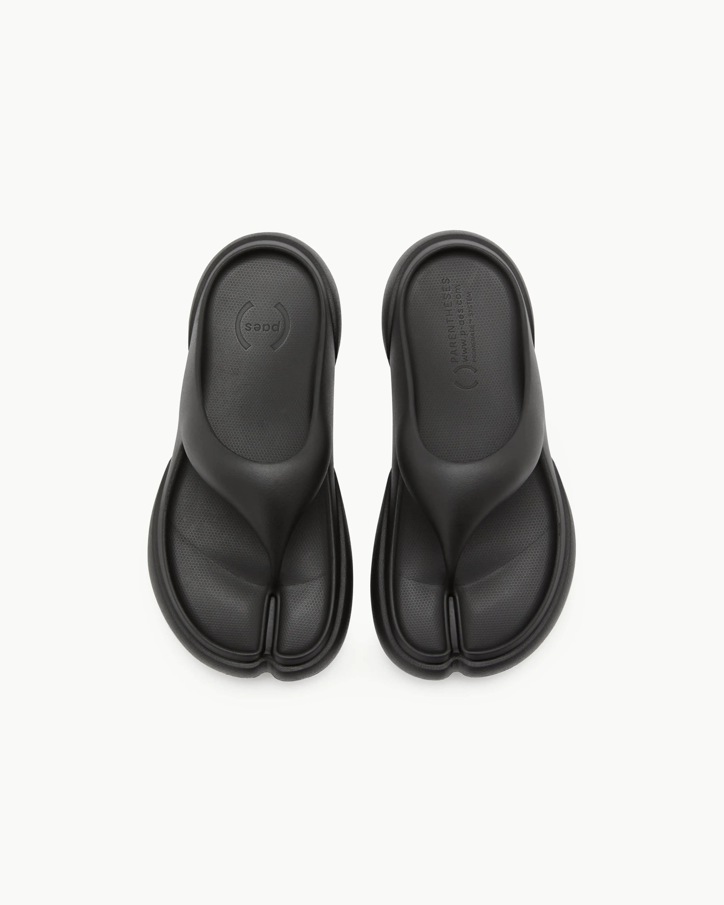 Top view of PAES Flipflop 02 in Black