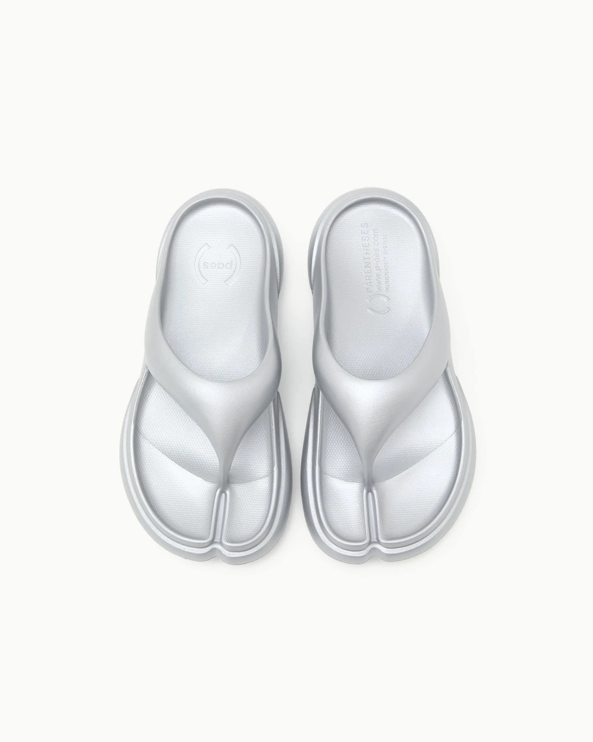 Top view of PAES Flipflop 02 in Silver