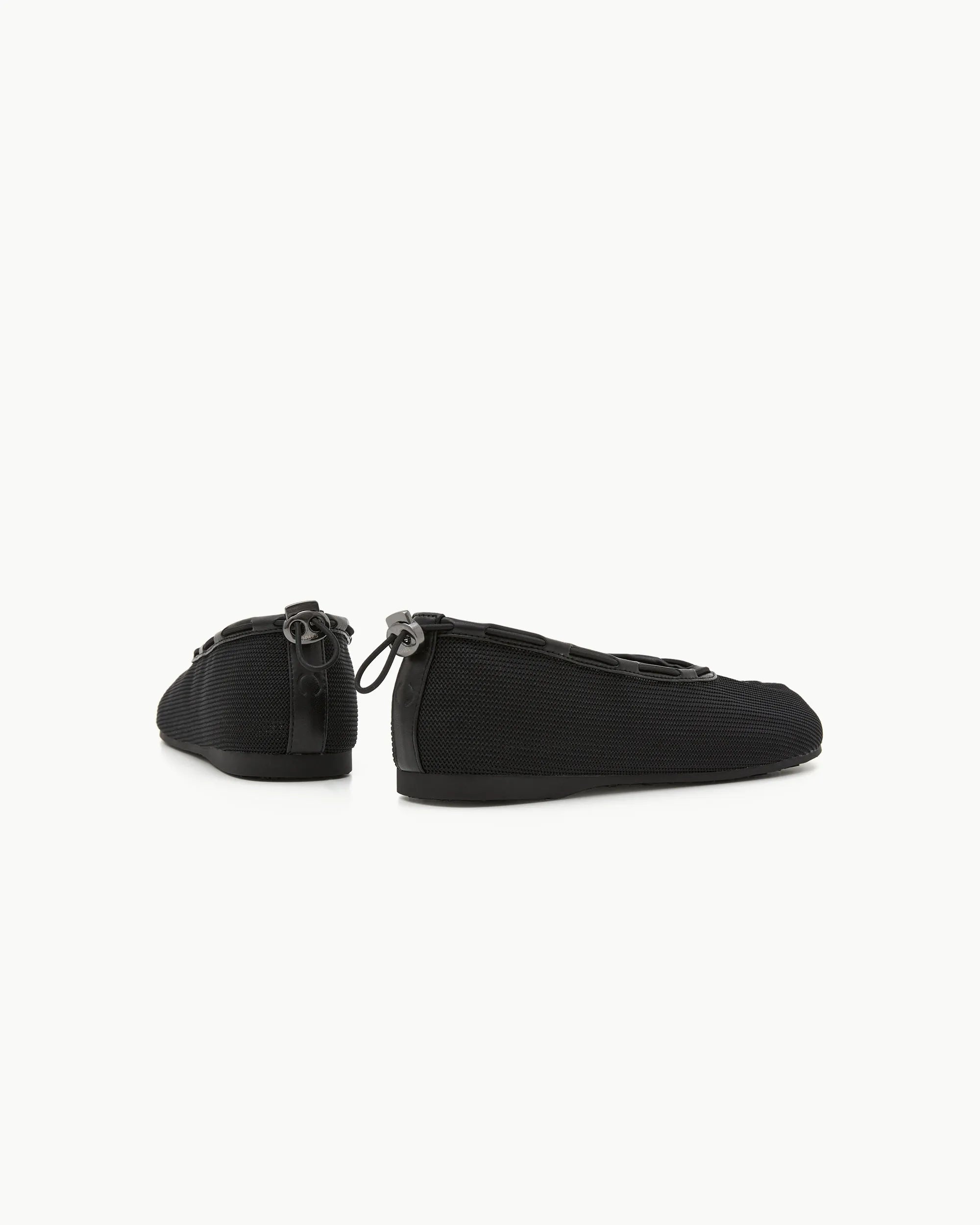 Front pair view PAES mesh air string flat black minimalist design