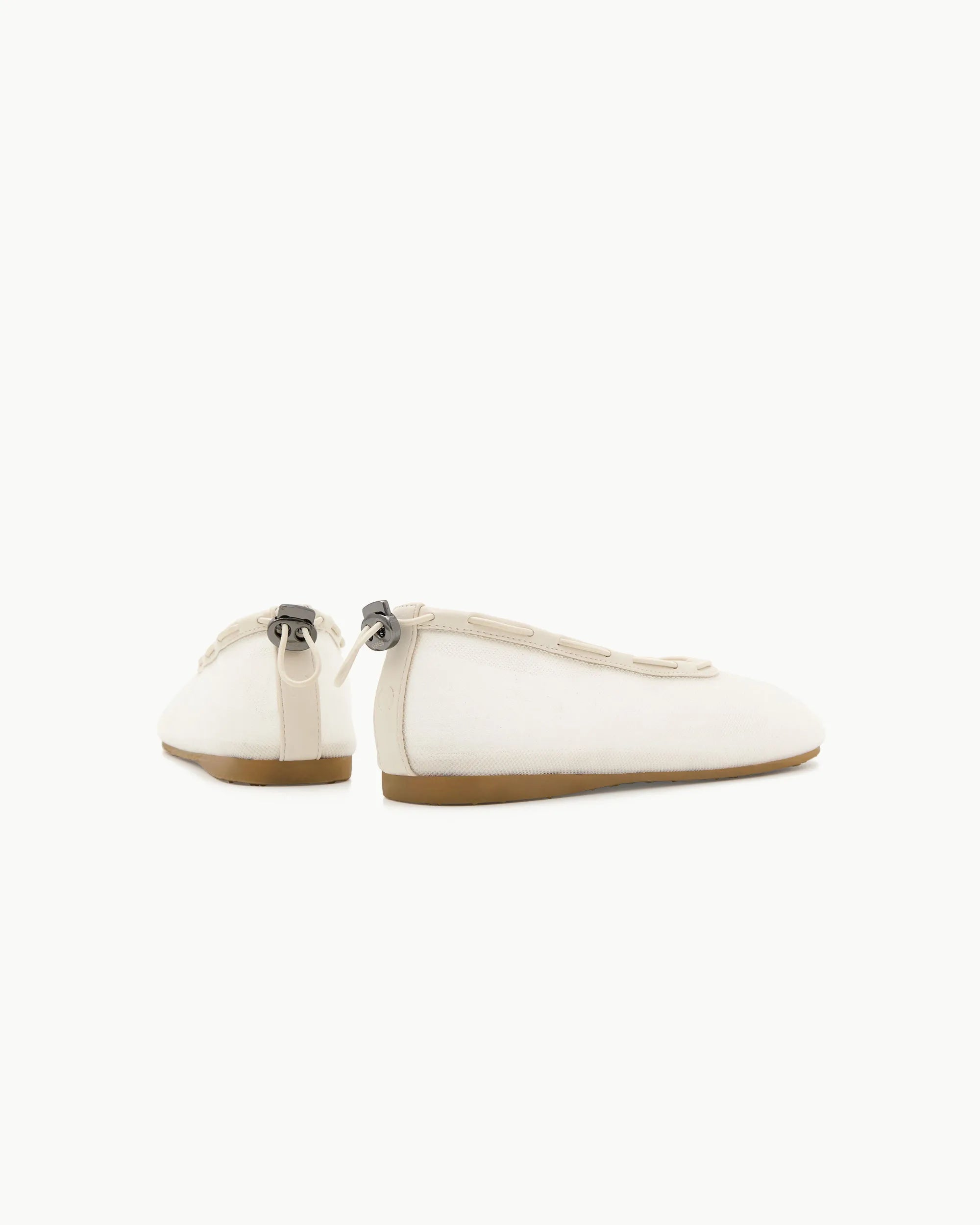 Pair view of PAES Mesh Air String Flat in White
