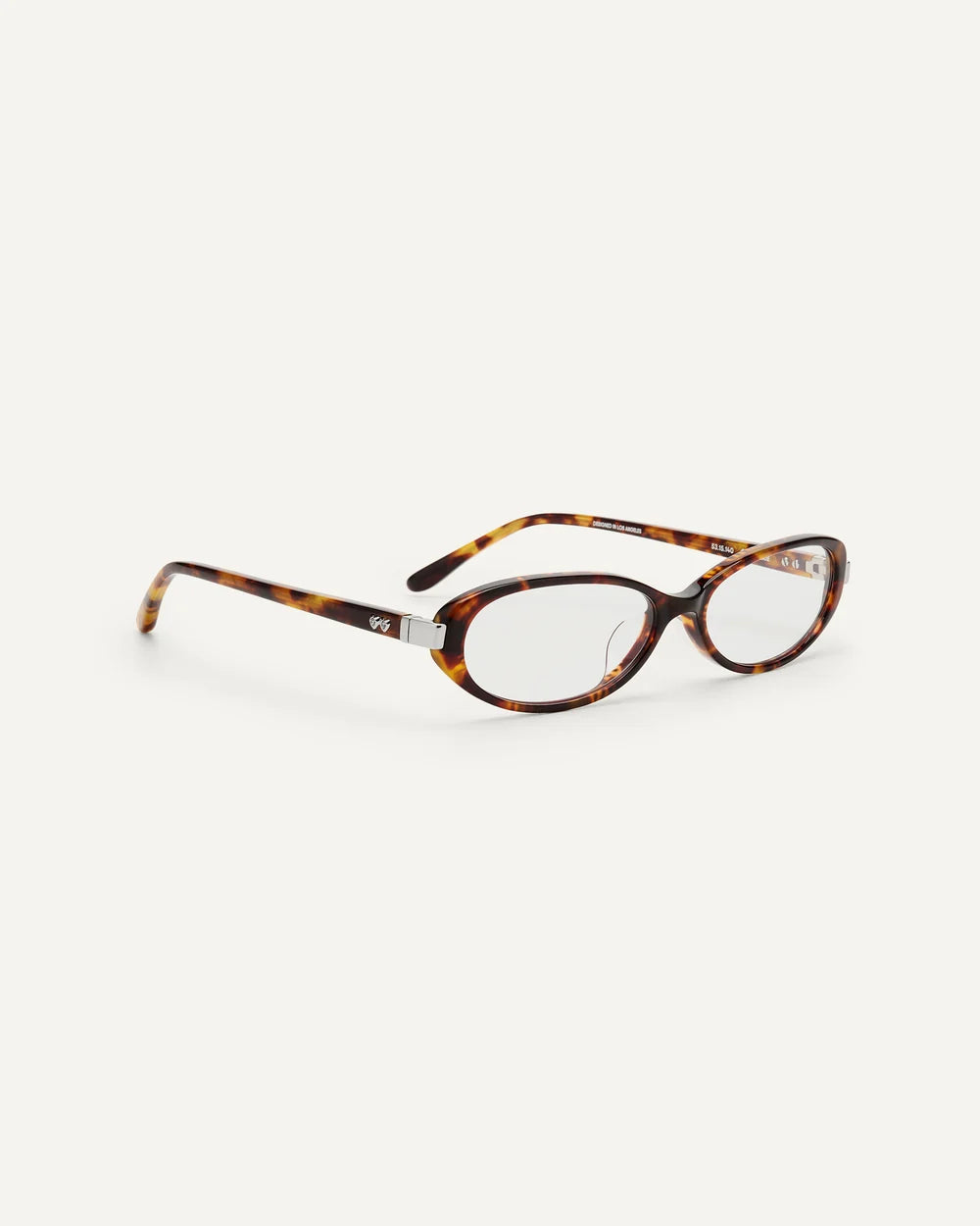Pixie Sunglasses Tortoise Clear front frame detail
