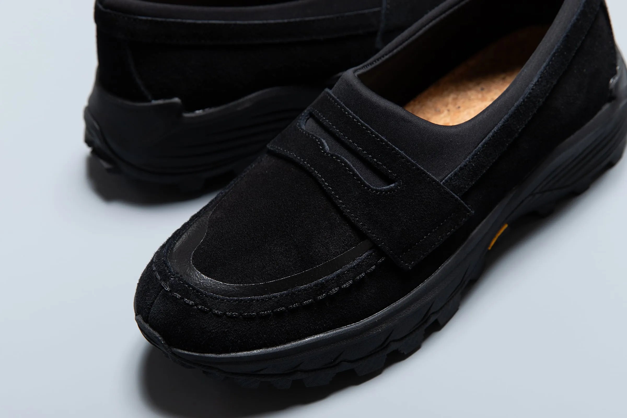 Front detail of PLAYGROUND PG DISH Black loafers
