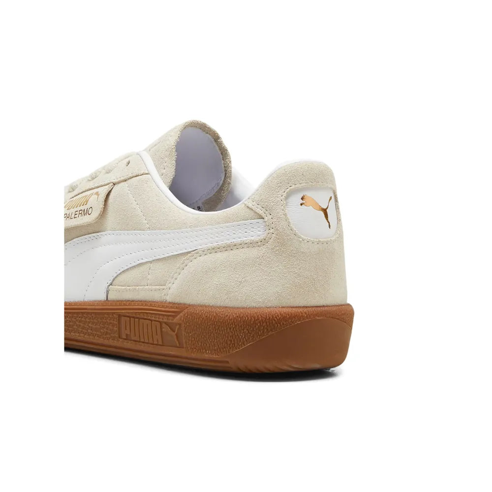 Back view of PUMA Palermo Alpine Snow White sneakers