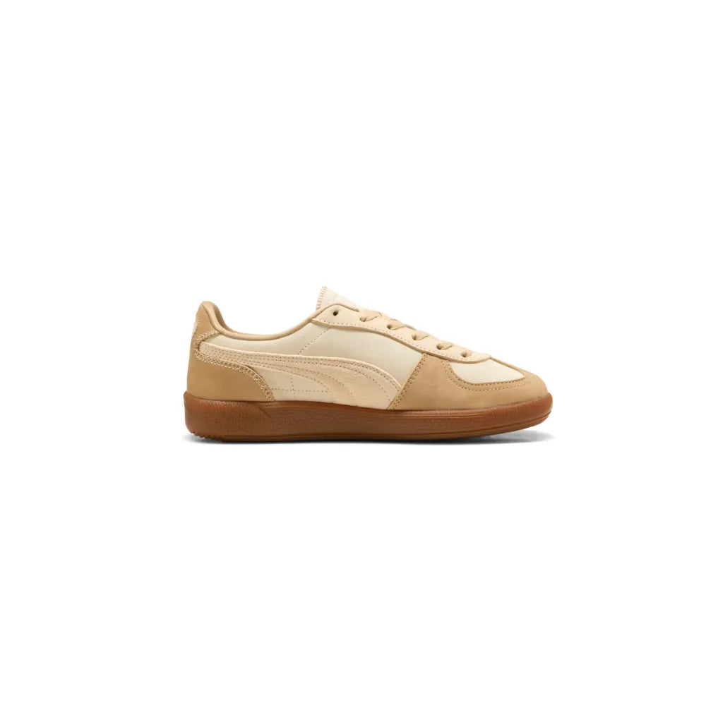 Side view of PUMA Palermo LUX in Alpine Snow Canvas Gum