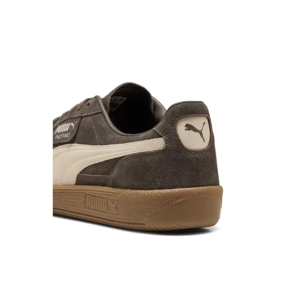 PUMA Palermo Matte Bronze Silver Fog heel view