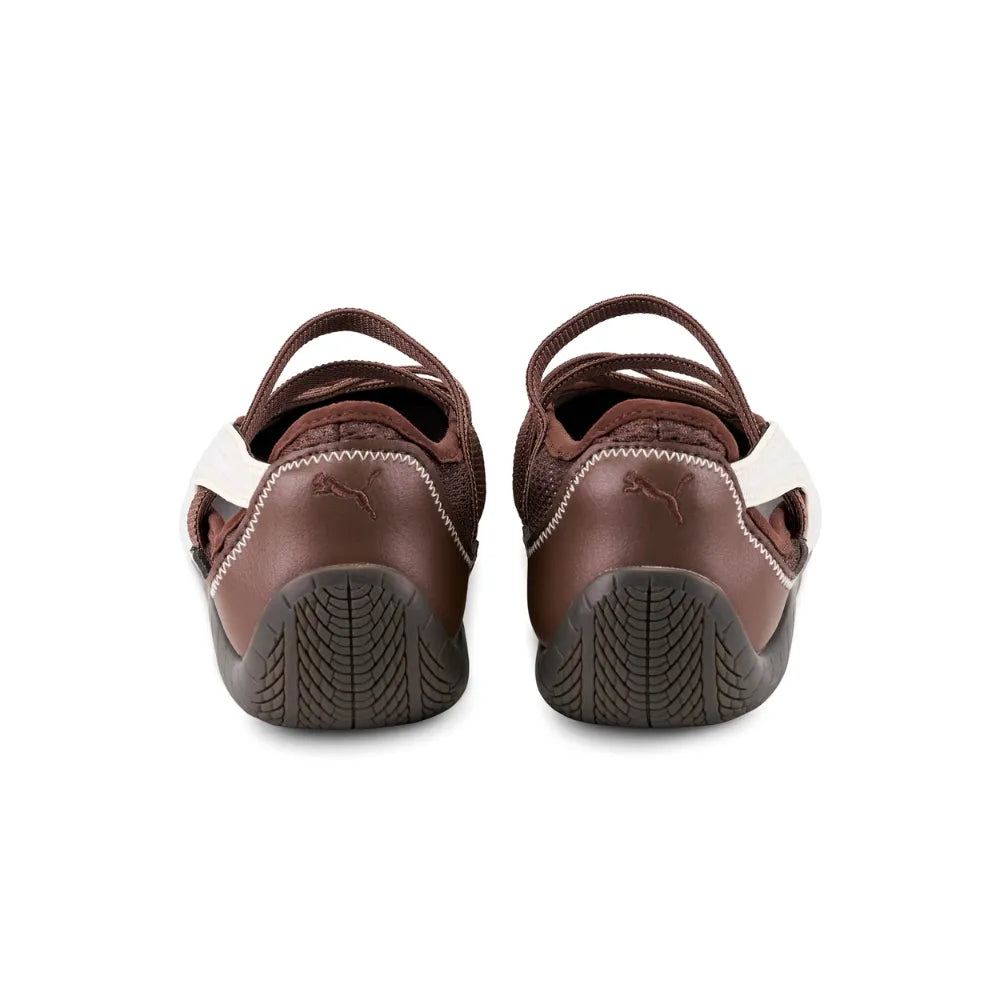 Heel view of PUMA Speedcat Ballet Aere Wns Flat Bronze-Frosted Ivory