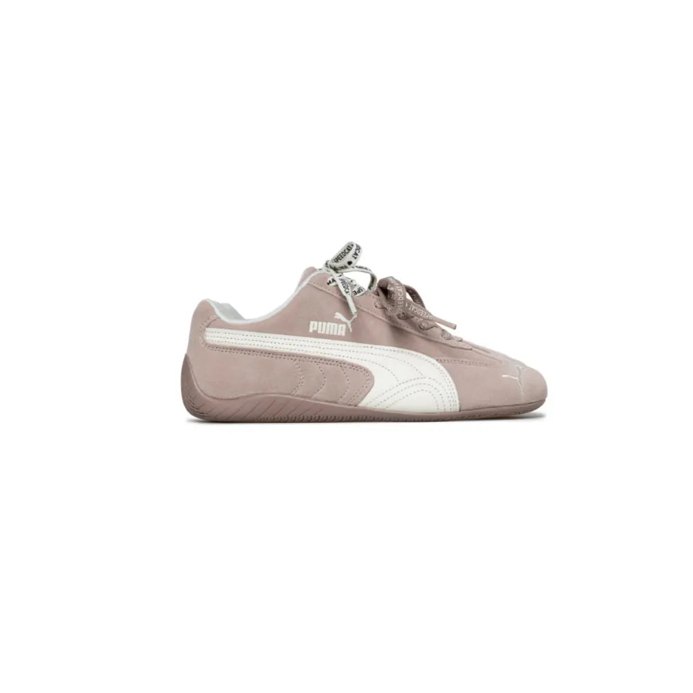Side view of PUMA Speedcat Duo Lace in Rose Latte Warm White